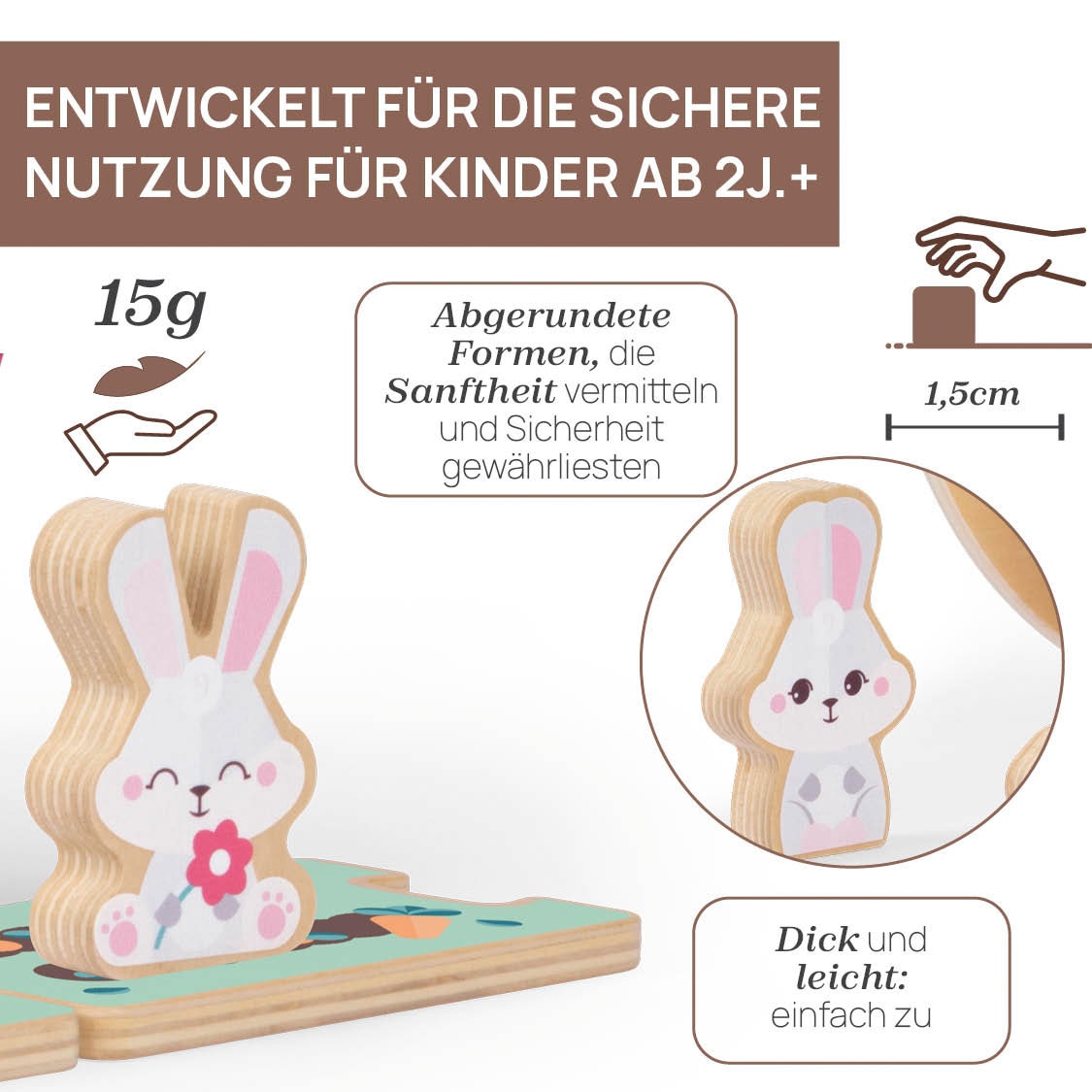 Chicco Steckspielzeug »My Wood Friendy - Der Hasenhügel«