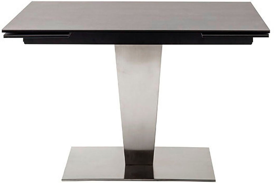 MCA furniture Esstisch »PESARO Auszugstisch mit Säule 120-180 cm«, (Einzelstück), Keramik,Edelstahl,Stirnauszug,ausziehbar,Tischplatte 14 mm