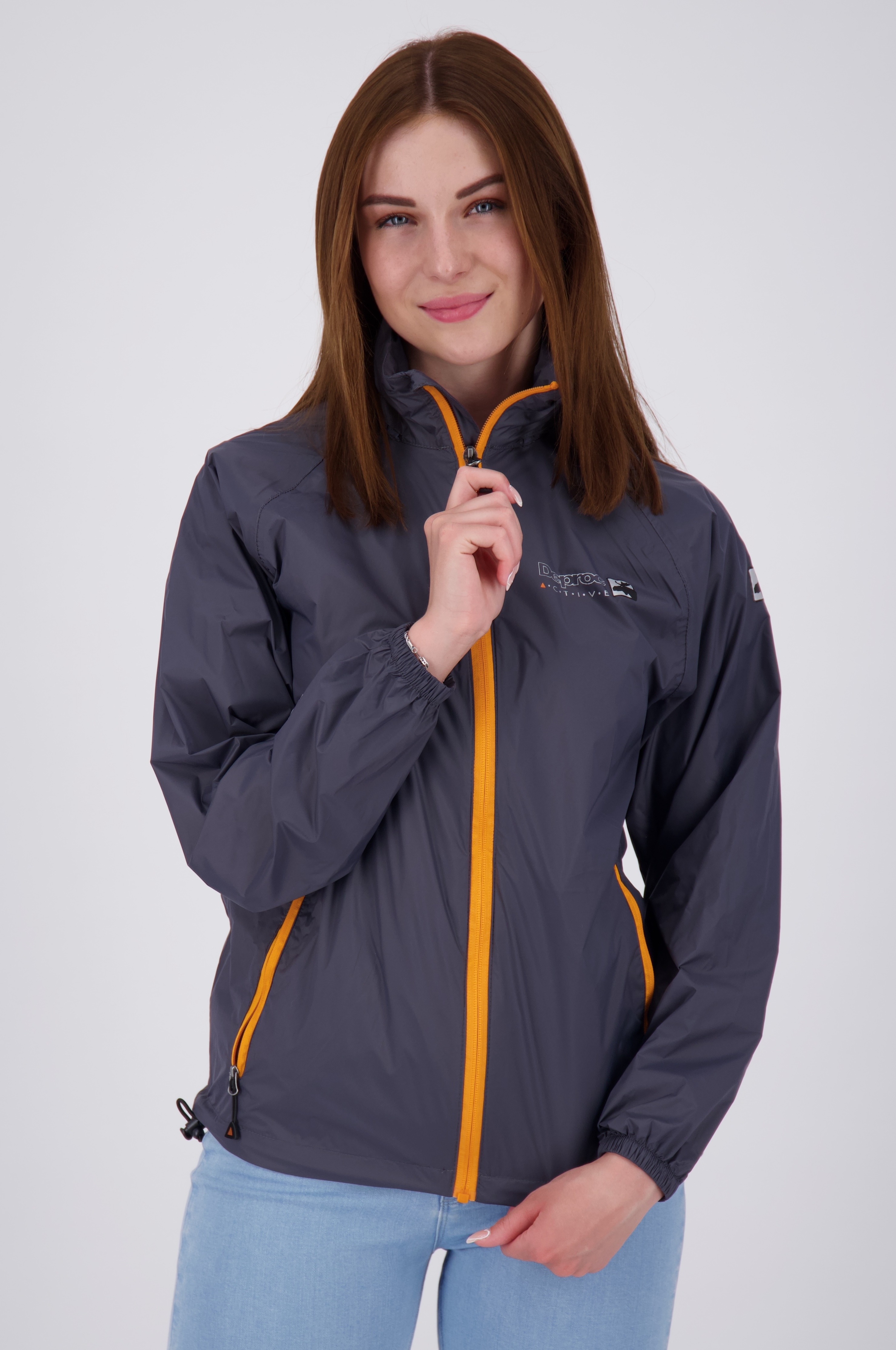 DEPROC Active Regenjacke "ROBSON WMN II" mit Kapuze auch in Großen Größen erhältlich