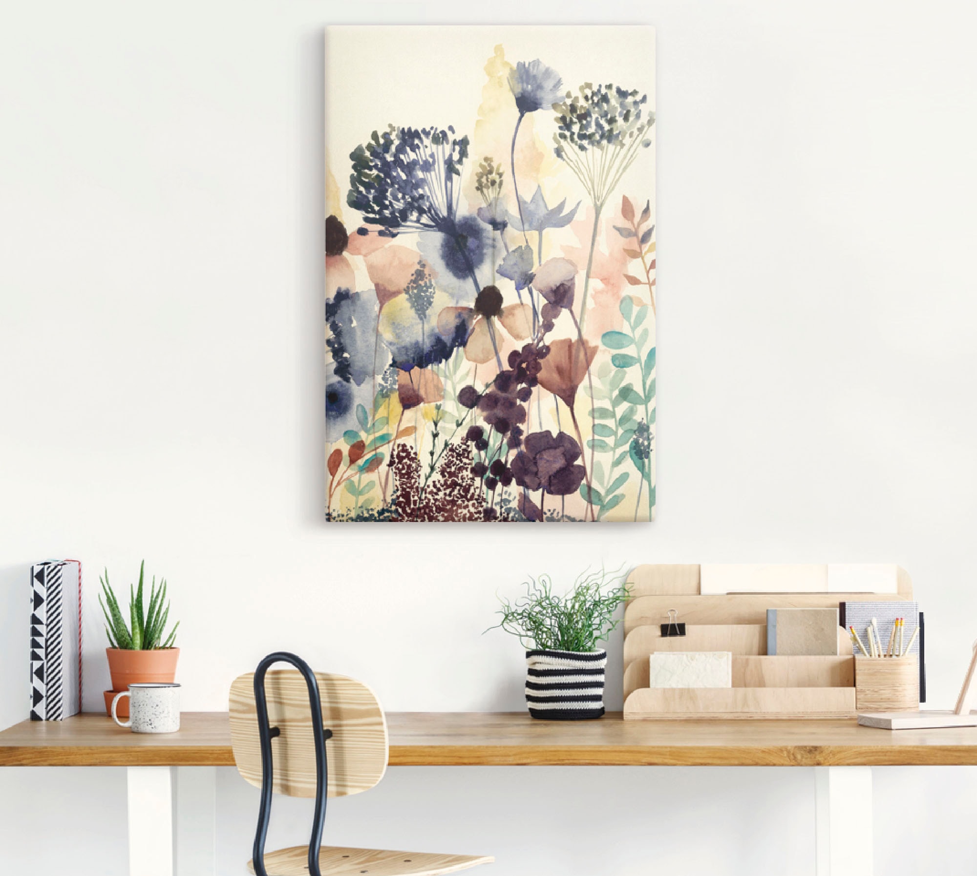 Artland Wandbild »Sonnengetrocknete Blüten II«, Blumenwiese, (1 St.), als Leinwandbild, Poster in verschied. Größen