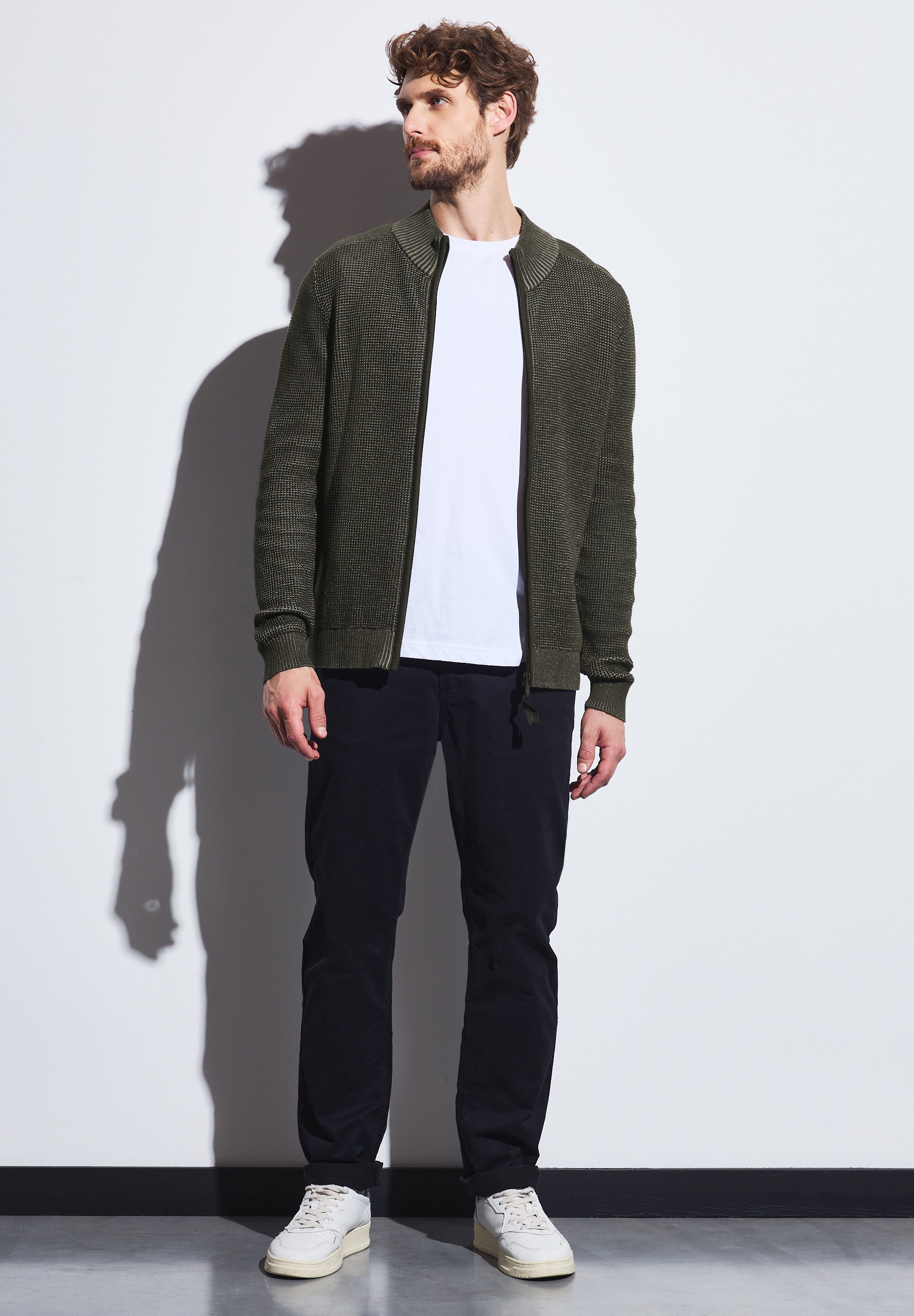 Thumbnail - STREET ONE MEN Cardigan aus reiner Baumwolle