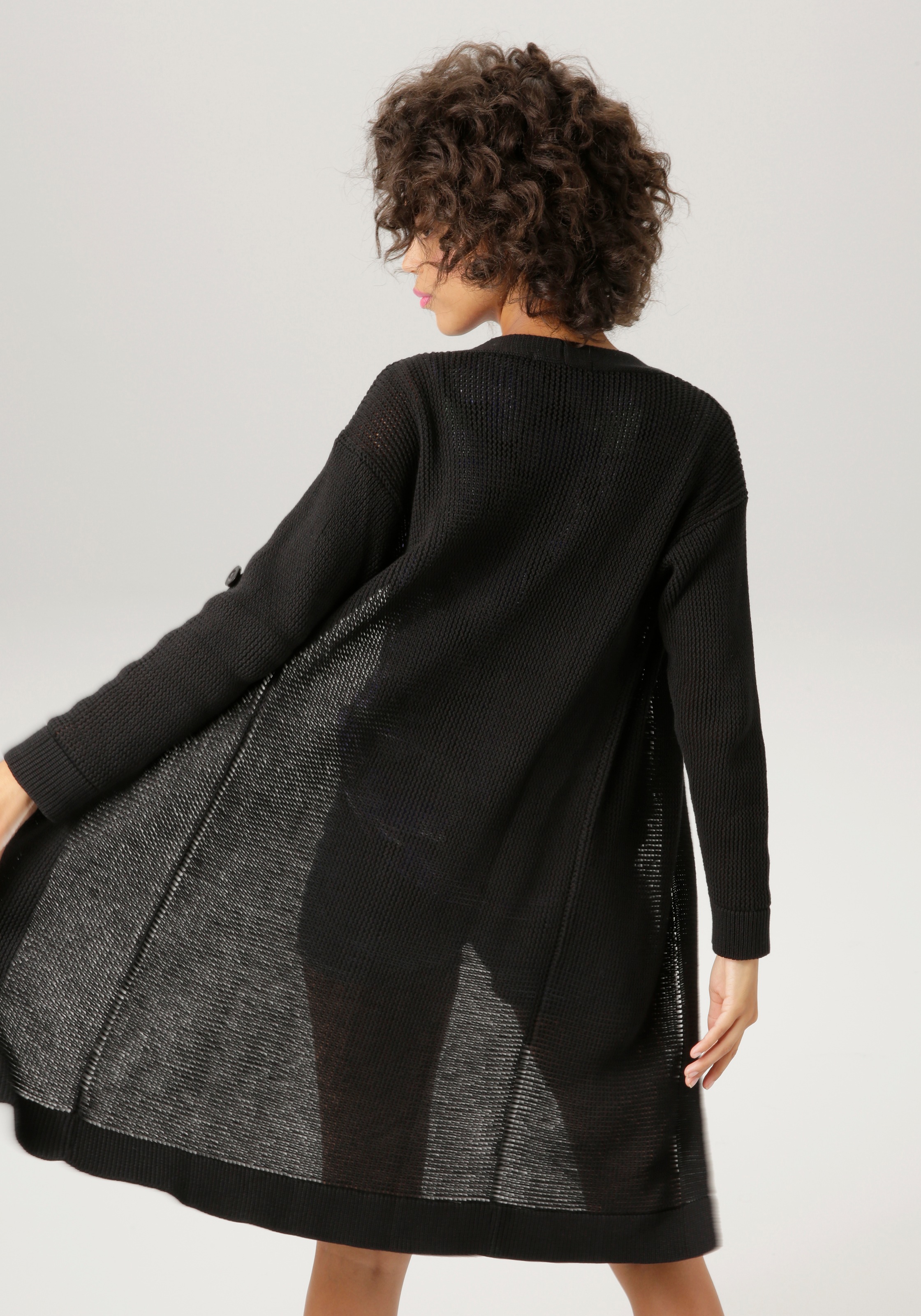 Aniston CASUAL Strickjacke, im trendigem Netzstrickmuster - NEUE KOLLEKTION