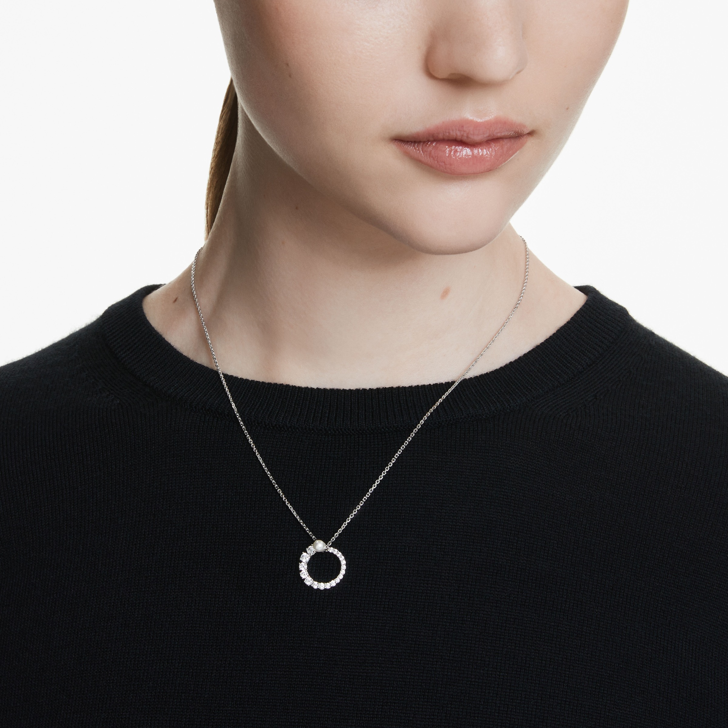 Swarovski Kette mit Anhänger »Schmuck Geschenk Halskette Matrix, 5688751, 5692265«, mit Swarovski® Zirkonia (synth.) - mit Swarovski® Perle