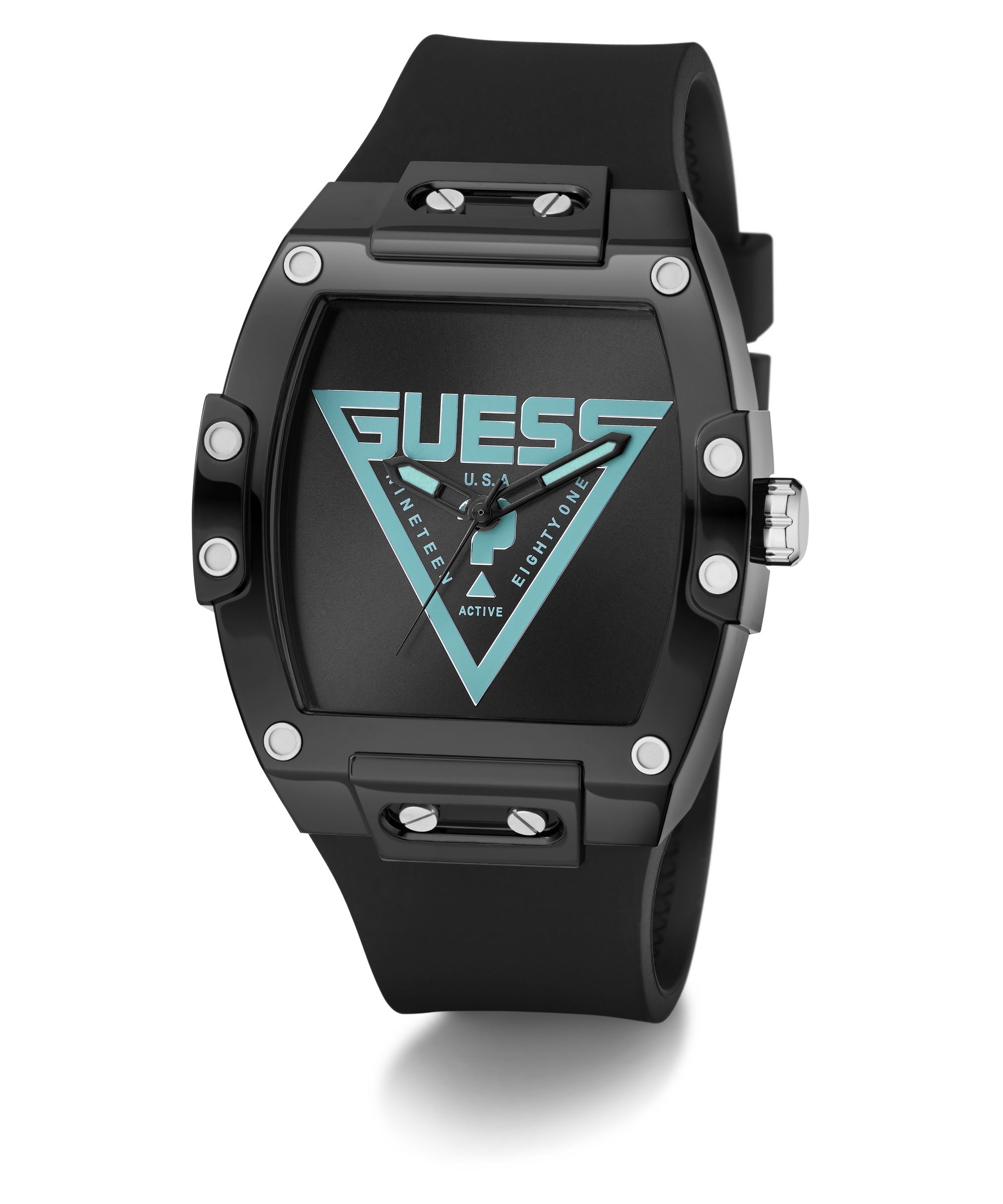 Guess Quarzuhr »PHOENIX« Armbanduhr, Herrenuhr, Silikonarmband, analog