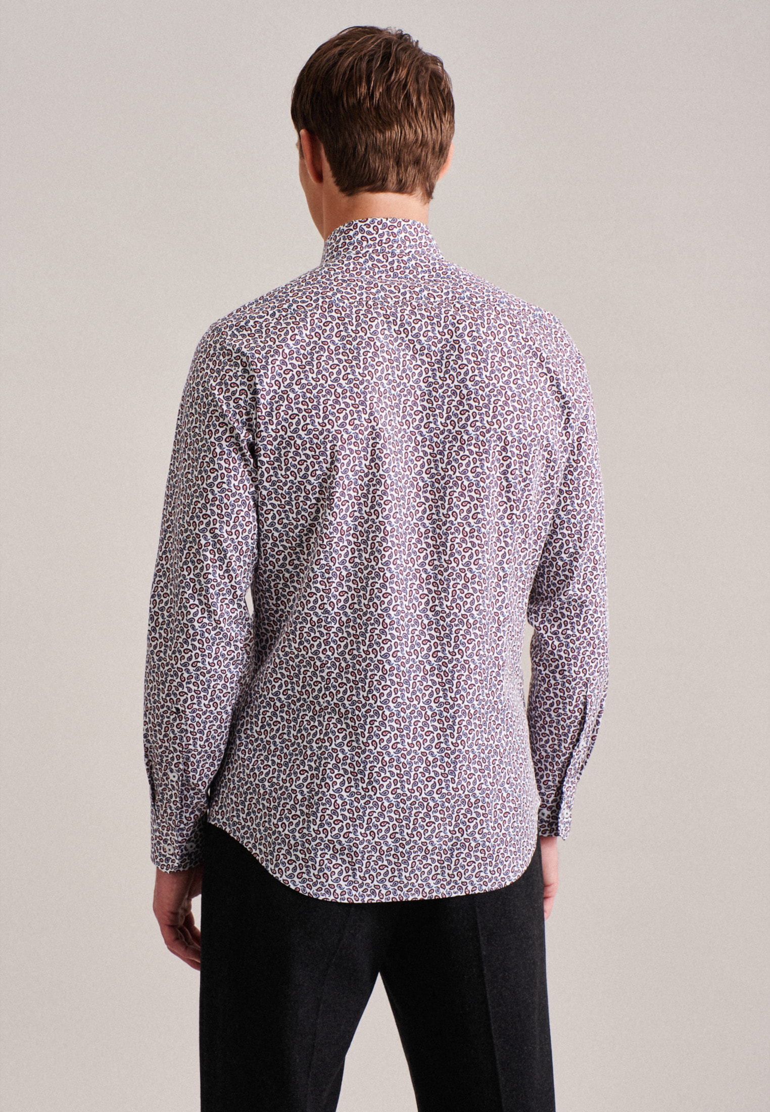 seidensticker Businesshemd "Shaped" Shaped 1/1 Kentkragen Paisley günstig online kaufen