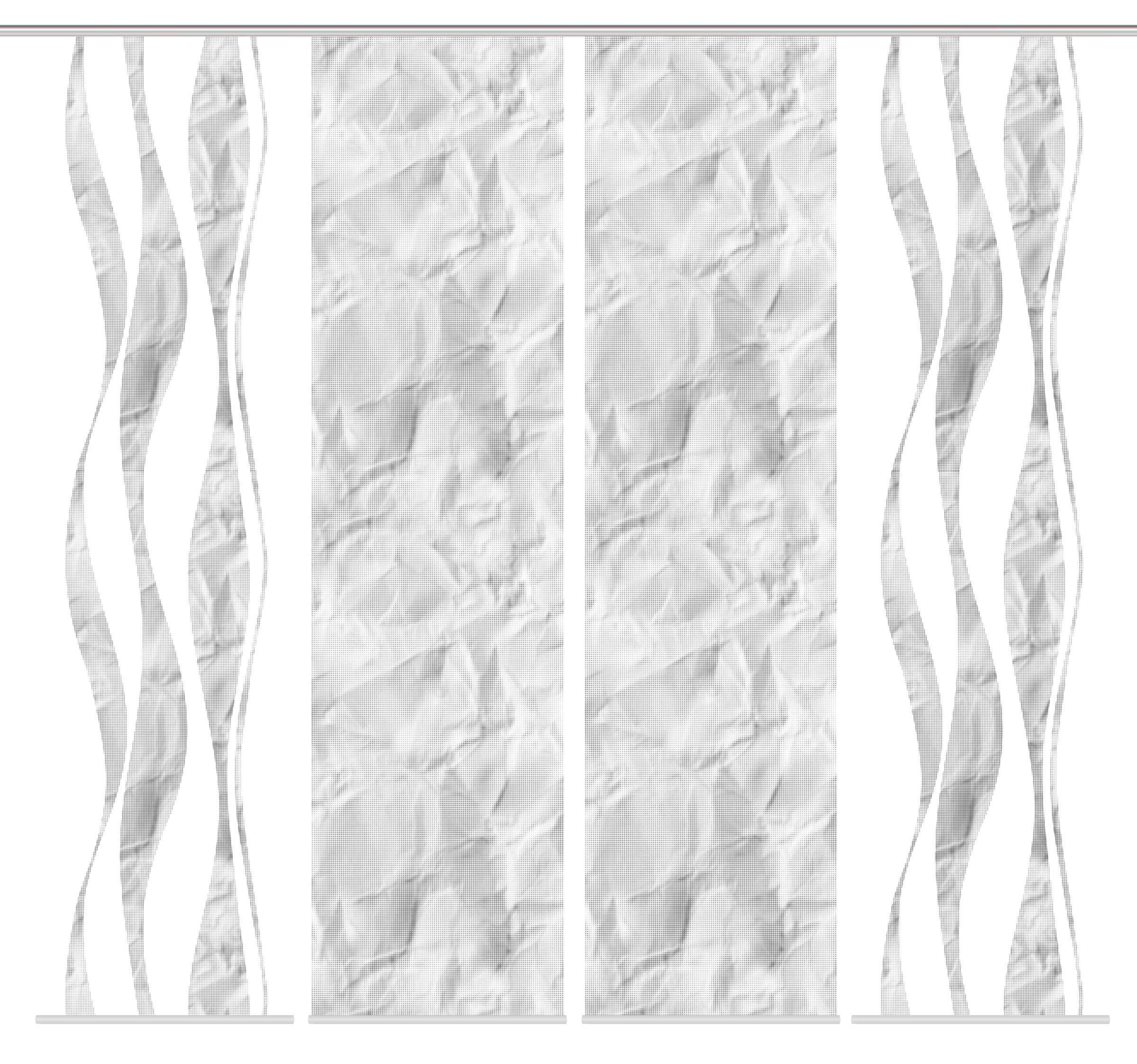 Thumbnail - HOME WOHNIDEEN Schiebegardine "SOEREN" Paneelwagen 4 Stk. tlg. SCHIEBEVORHANGSET,SEIDENOPTIK,DIGIDRUCK