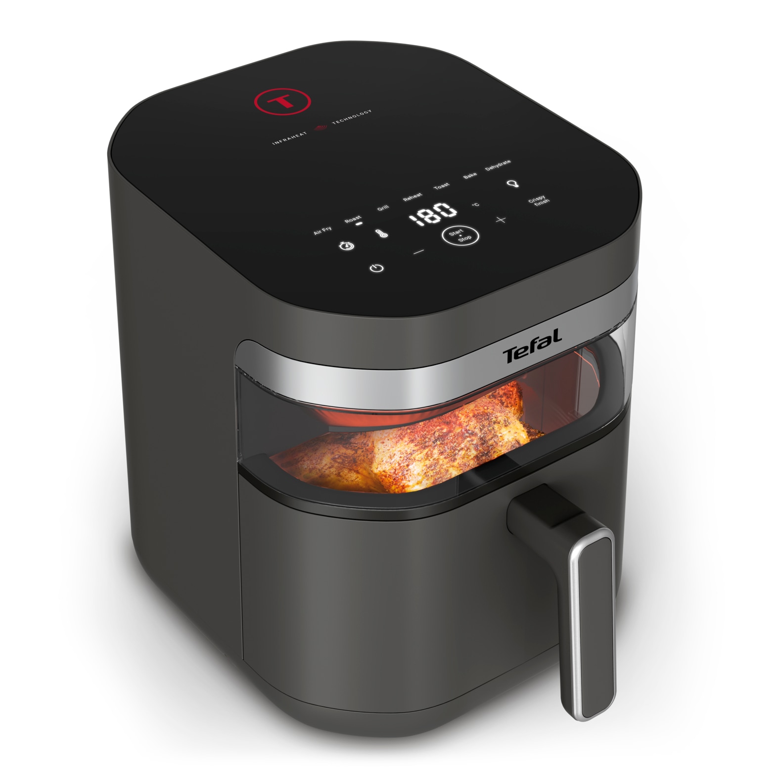 TEFAL Heißluftfritteuse "Easy Fry Infrared, ideal für 6-8 Personen, Infrarot-Technologie", B:27,9cm H:31,3cm T:42,1cm, schwarz, Fritteusen, 8