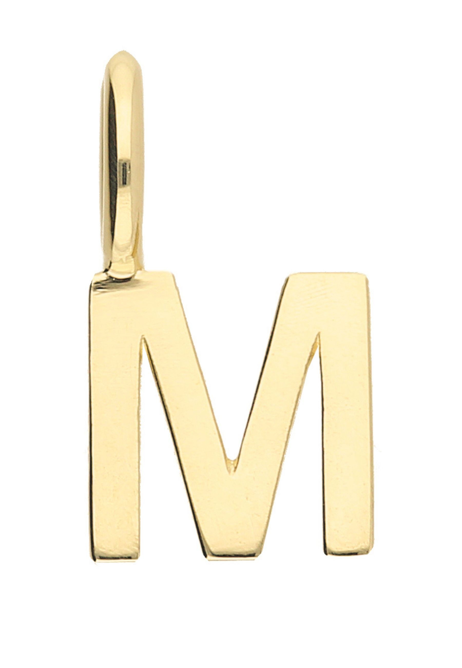 ADELIA ́S Damen Buchstabenanhänger "Damen & Herren 333 Gold Buchstabenanhänger M", Gelbgold 333 Gold, gold, Gelbgold 333, Gold, Schmuckanhänger, für