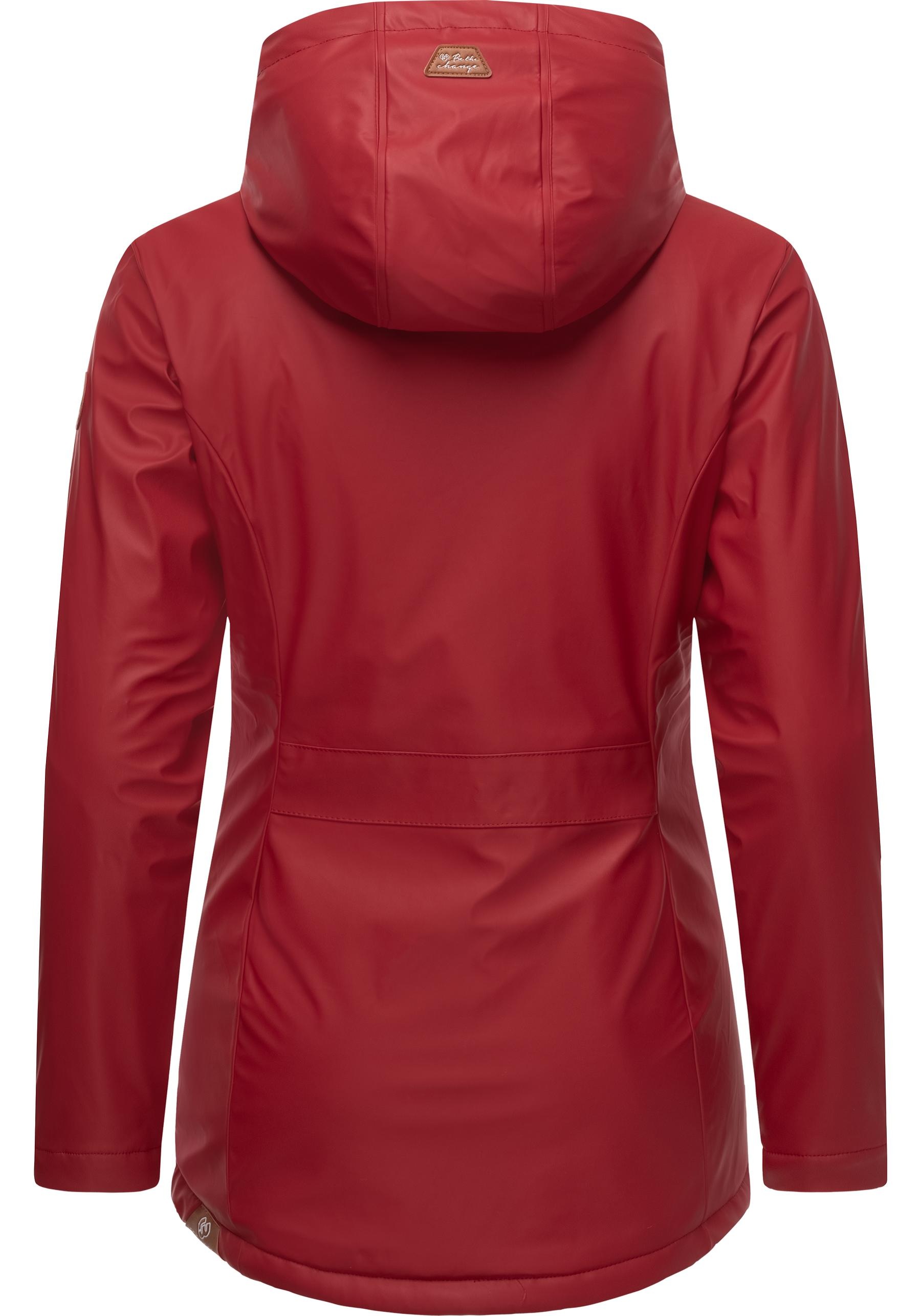 Ragwear Regenjacke »Marge«, mit Kapuze, warm gefütterter Damen Winter Regenmantel
