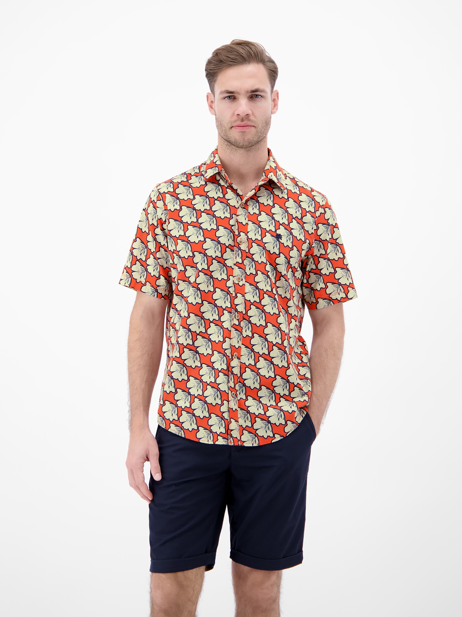 LERROS Kurzarmhemd »Kurzarmhemd mit floralem All-over-Print«