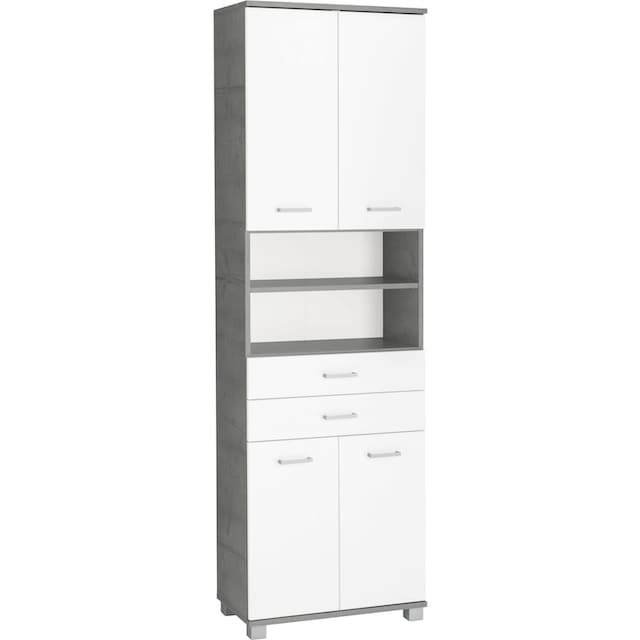 Schildmeyer Hochschrank »Mobes«, Breite/Höhe: 59,8/193,7 cm, Badschrank mit  2 breiten Schubkästen bestellen | BAUR