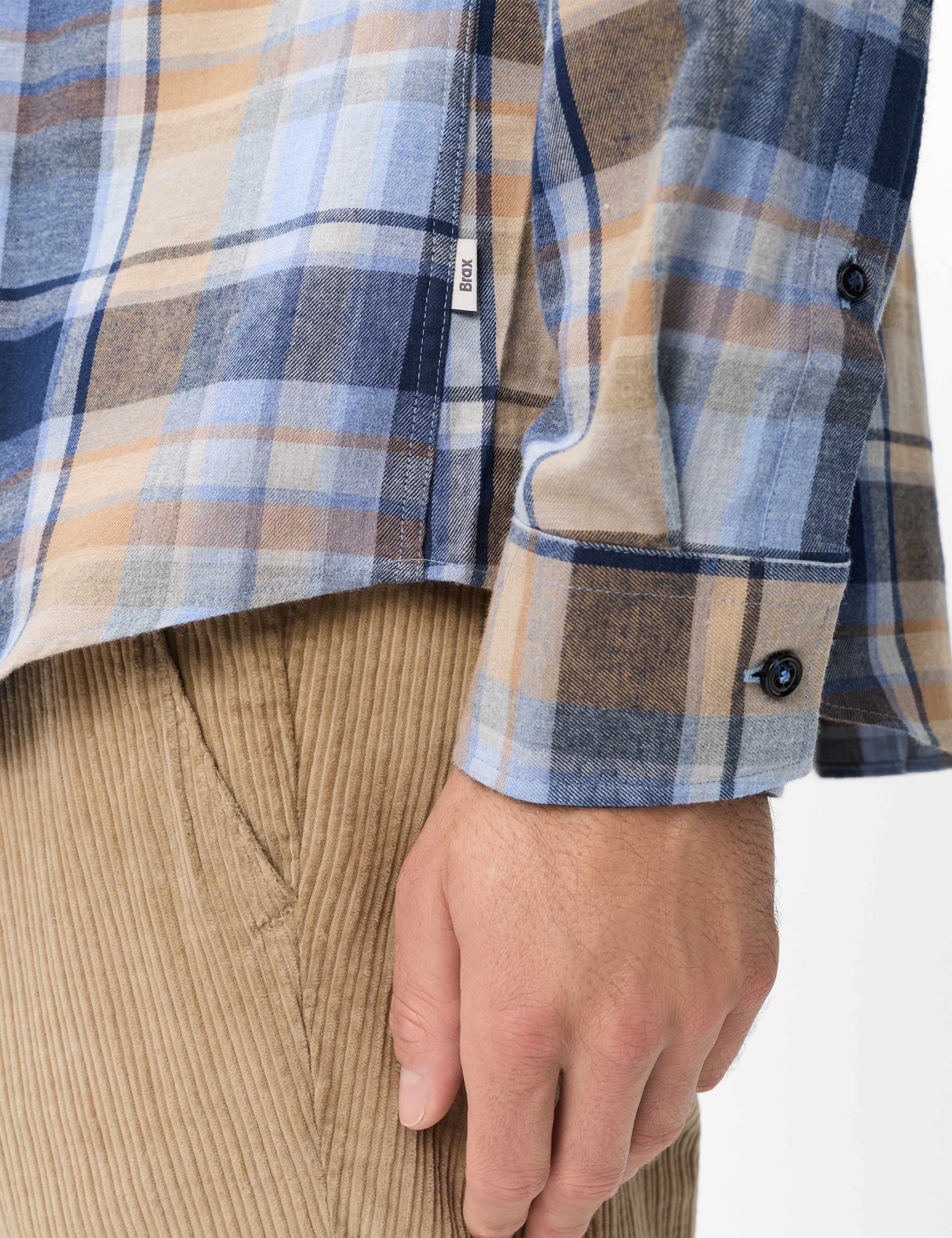 Brax Langarmhemd »Style DANIEL« Karo: Flanellhemd im Lyocellmix