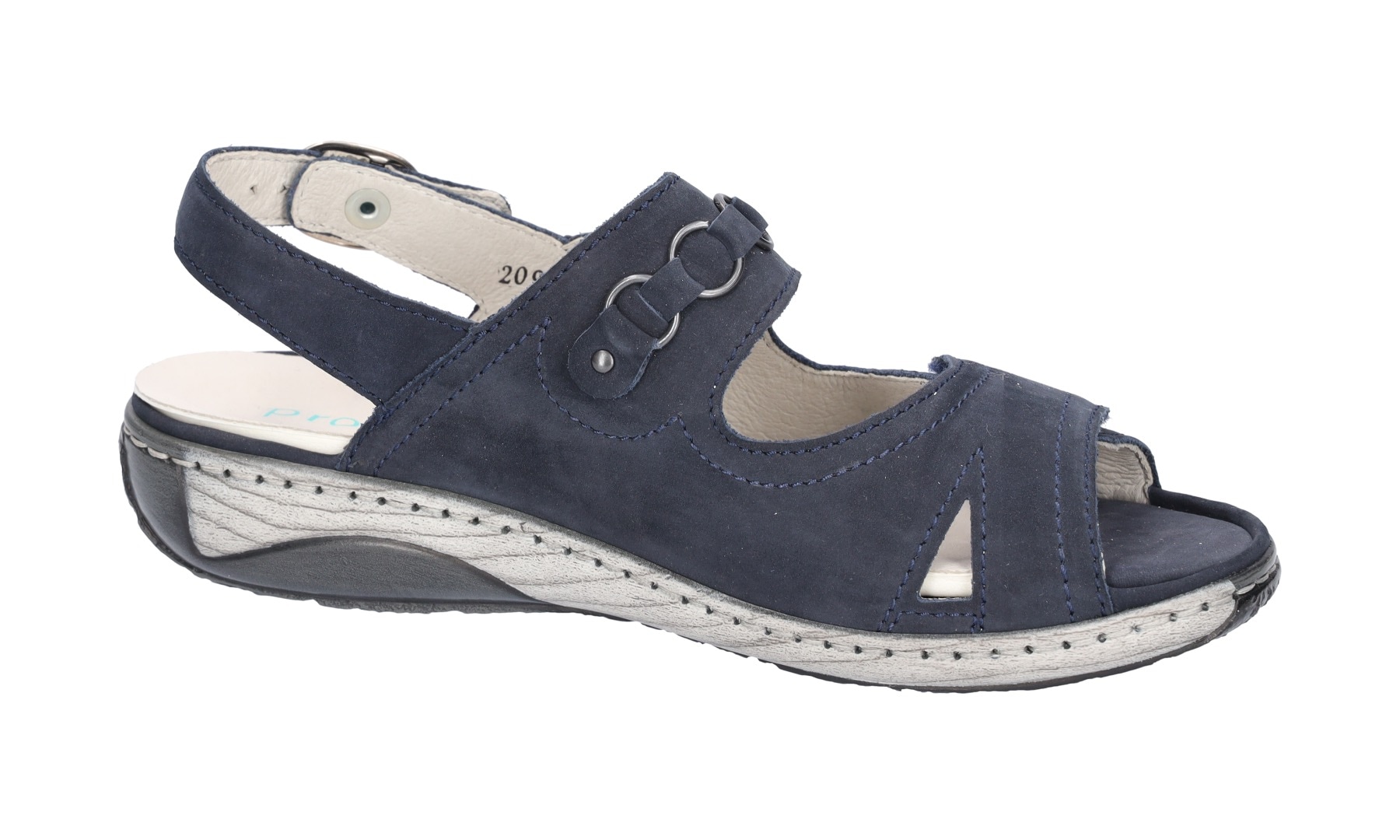 Waldläufer Riemchensandale »GARDA«, Sommerschuh, Sandalette, Keilabsatz, mit Druckknopf, G-Weite