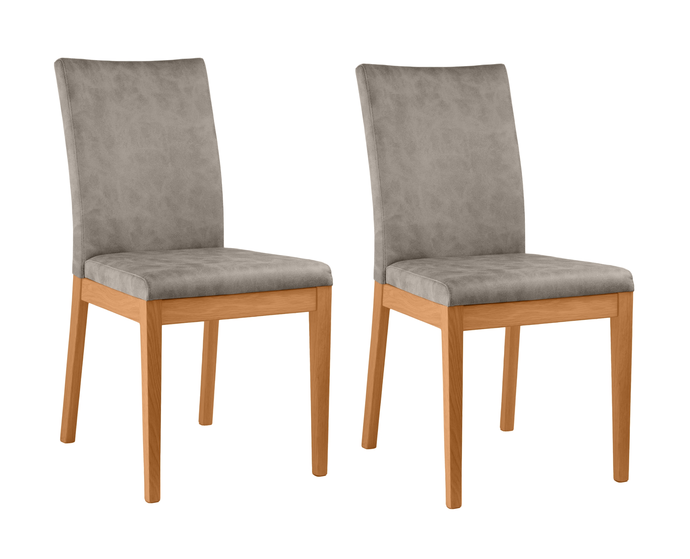 Home affaire 4-Fußstuhl "Dendres" (Set) 2 Microfaser Sitz und Ruecken gepol günstig online kaufen