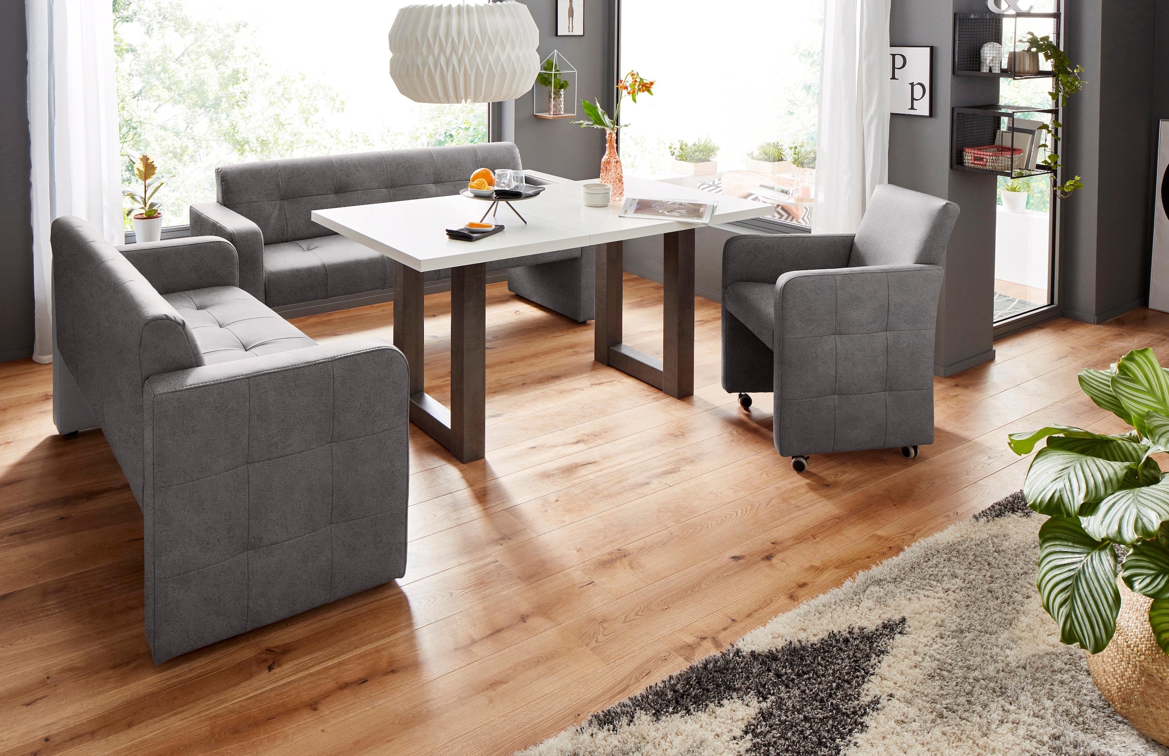 exxpo - sofa fashion Polsterbank »Barista Küchensofa mit Komfortsitzhöhe 49cm«, tolle Detailverarbeitung, frei im Raum stellbar