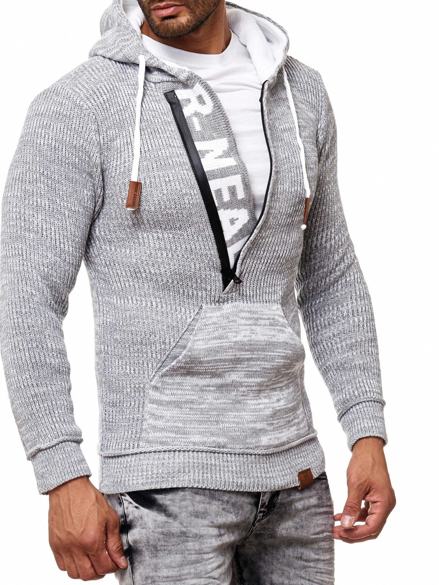 Rusty Neal Kapuzensweatshirt, mit stylischem Ausschnitt
