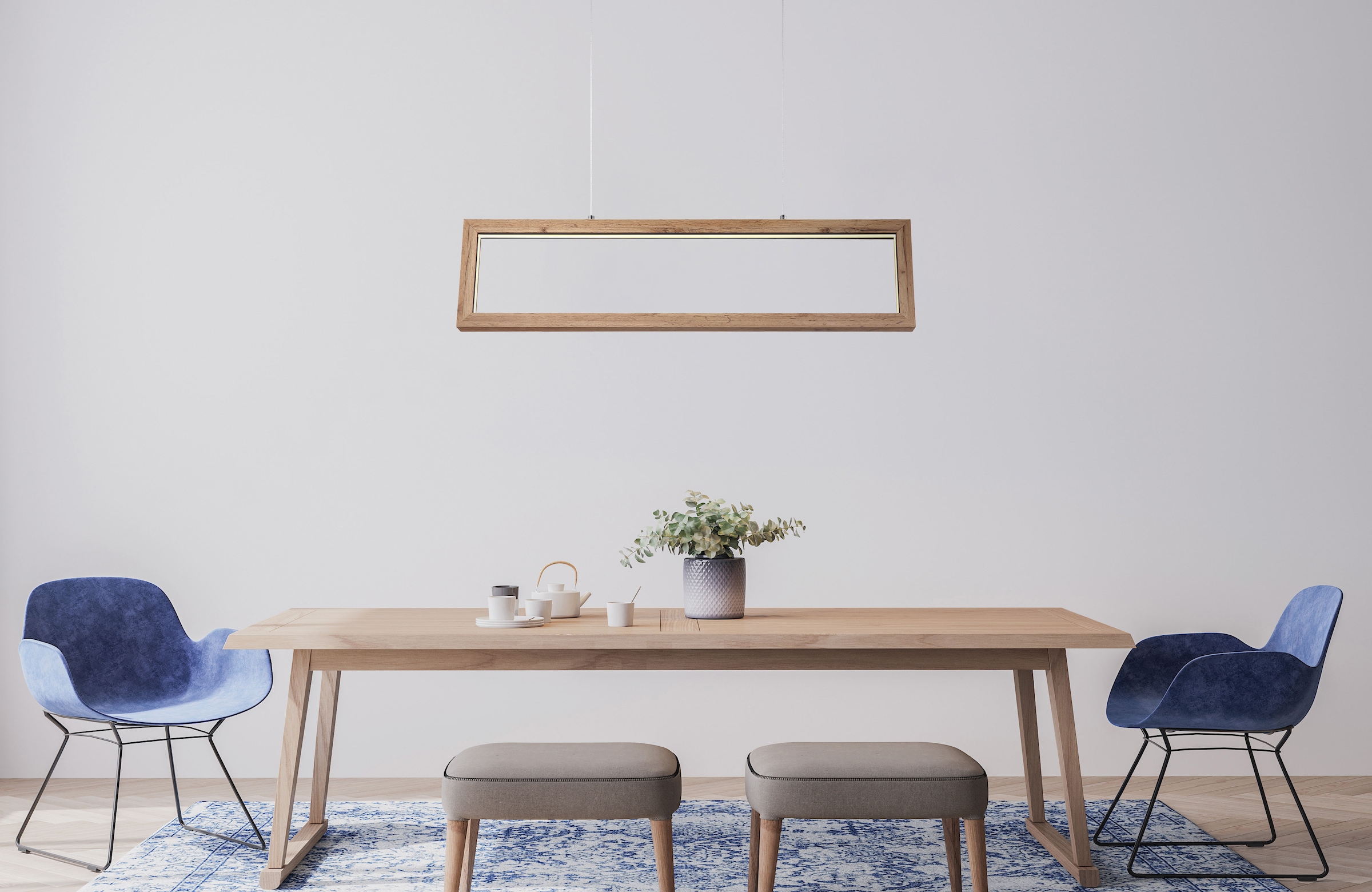 GLOBO LIGHTING LED Pendelleuchte »MANDERA«, Leuchtmittel LED-Modul | LED fest integriert, Hängelampe/Hängeleuchte/Wohnzimmer/Esstisch/elegant