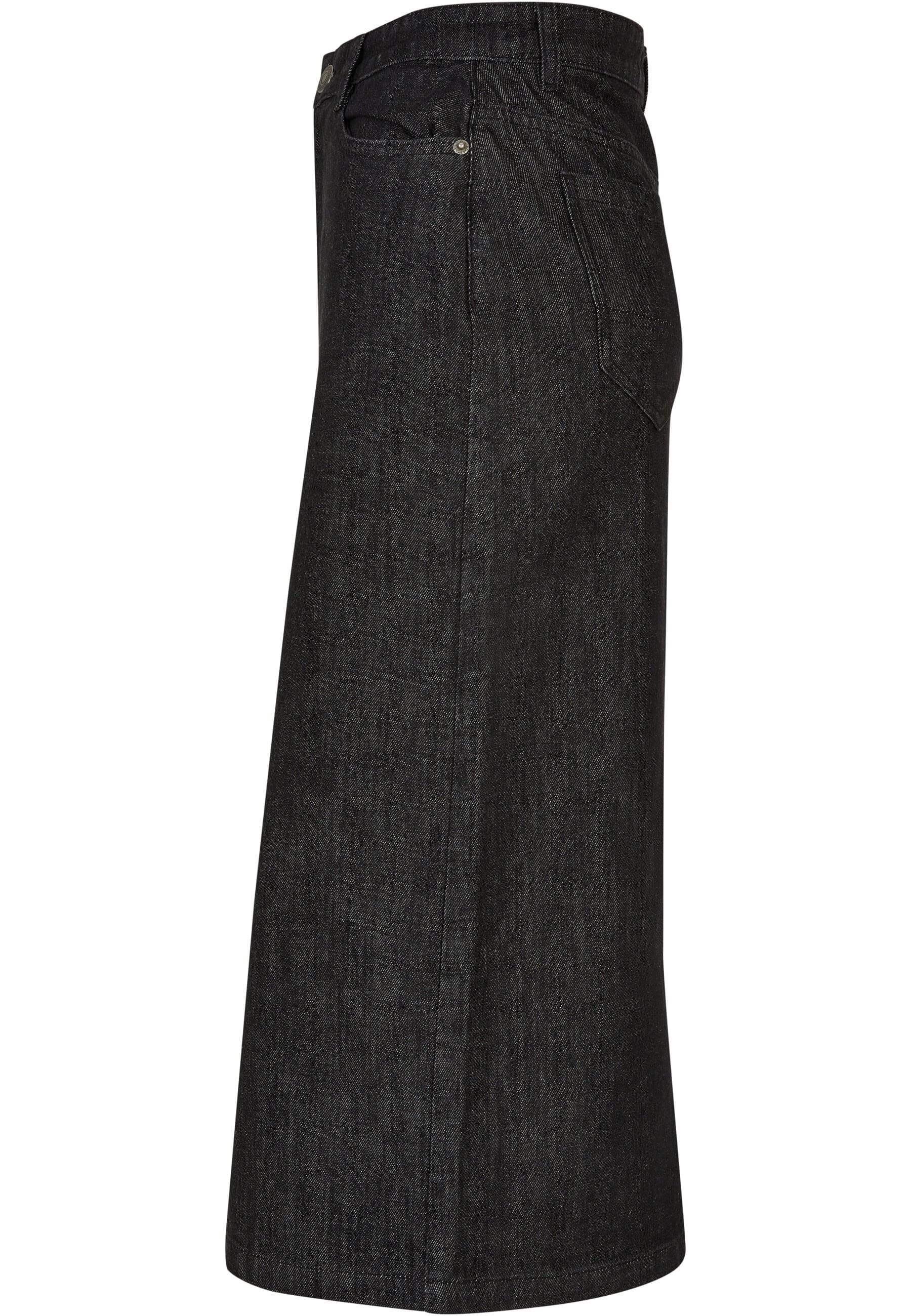 URBAN CLASSICS Jerseyrock »Urban Classics Damen Ladies Midi Denim Skirt«, (1 tlg.)
