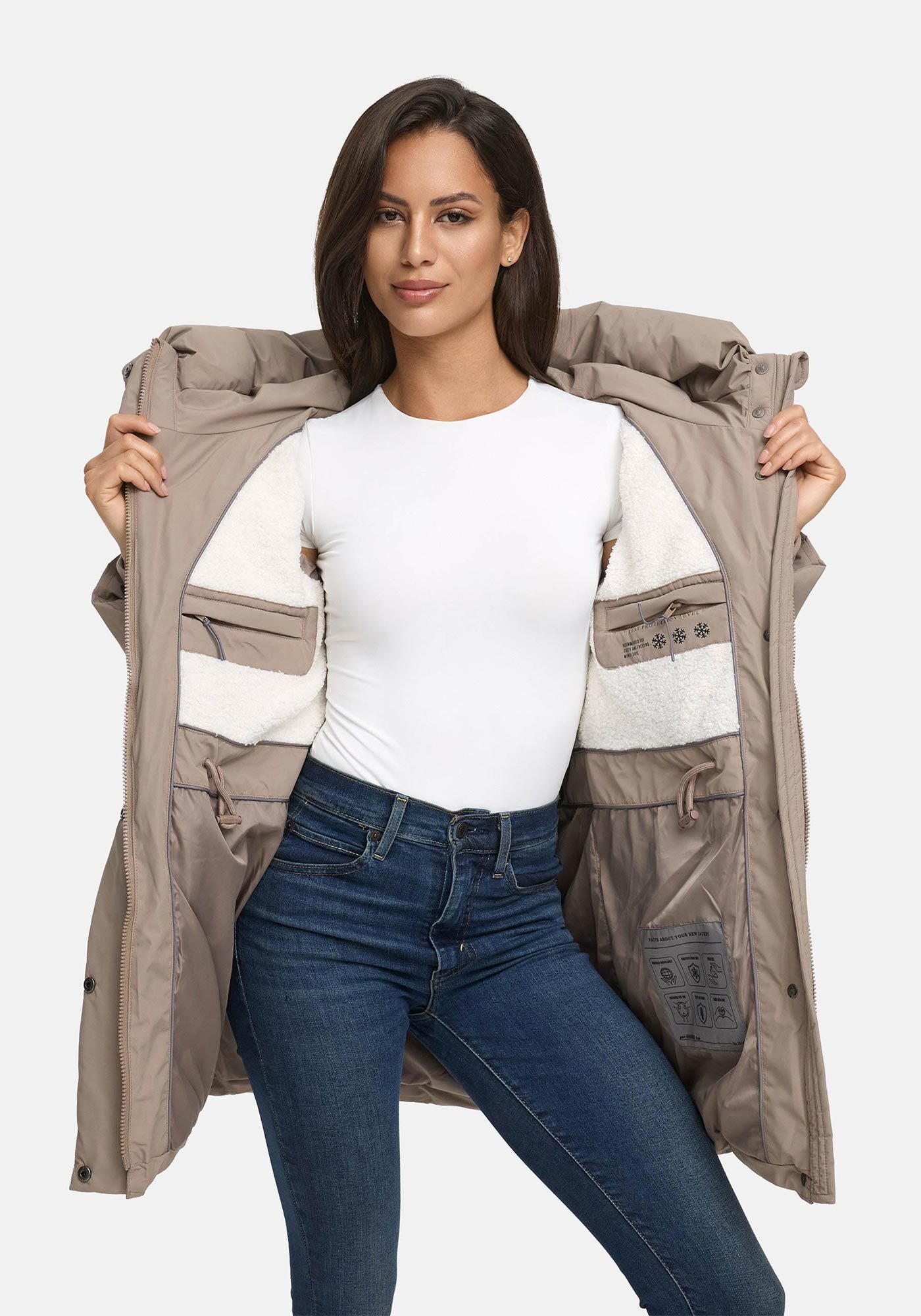 Thumbnail - Marikoo Winterjacke "Delilah" mit kuschelig warmem Teddyfleece und hohem Kragen