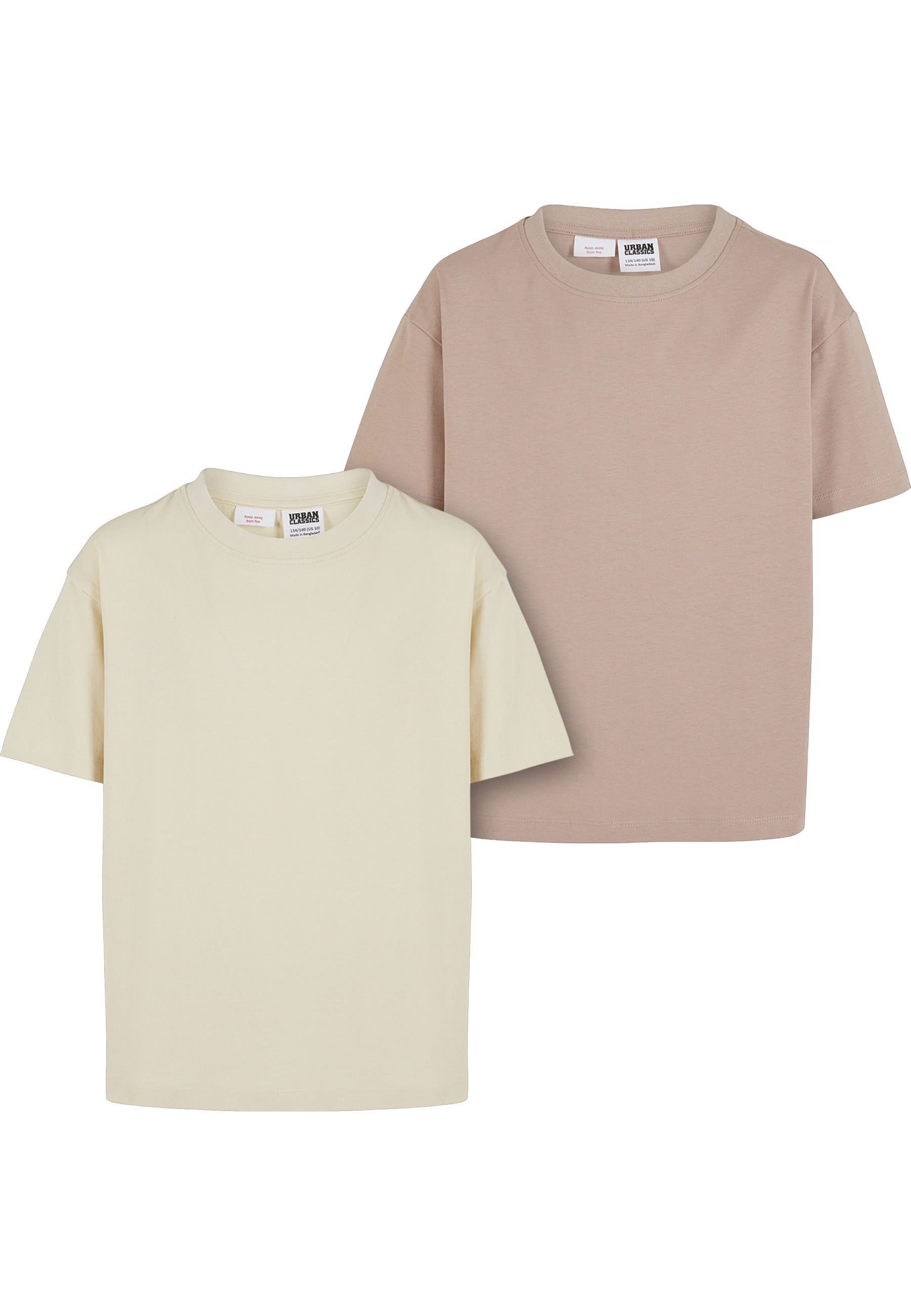URBAN CLASSICS T-Shirt "Urban Classics Girls Oversized Boyfriend Tee 2-Pack" 1 Stk.