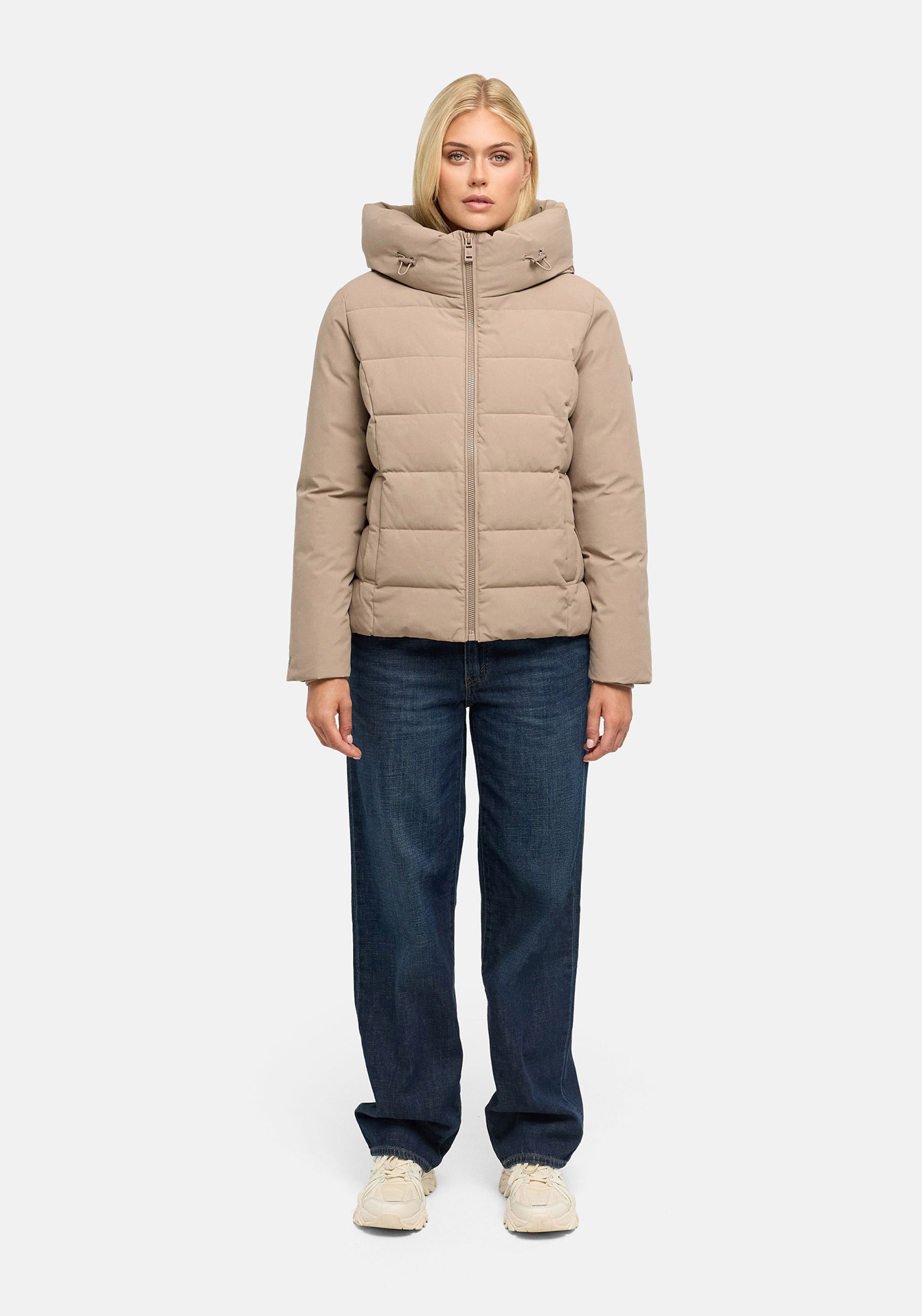 Marikoo "Akiliaa" mit Kapuze Warme Winterjacke mit Kapuze und taillierter Passform