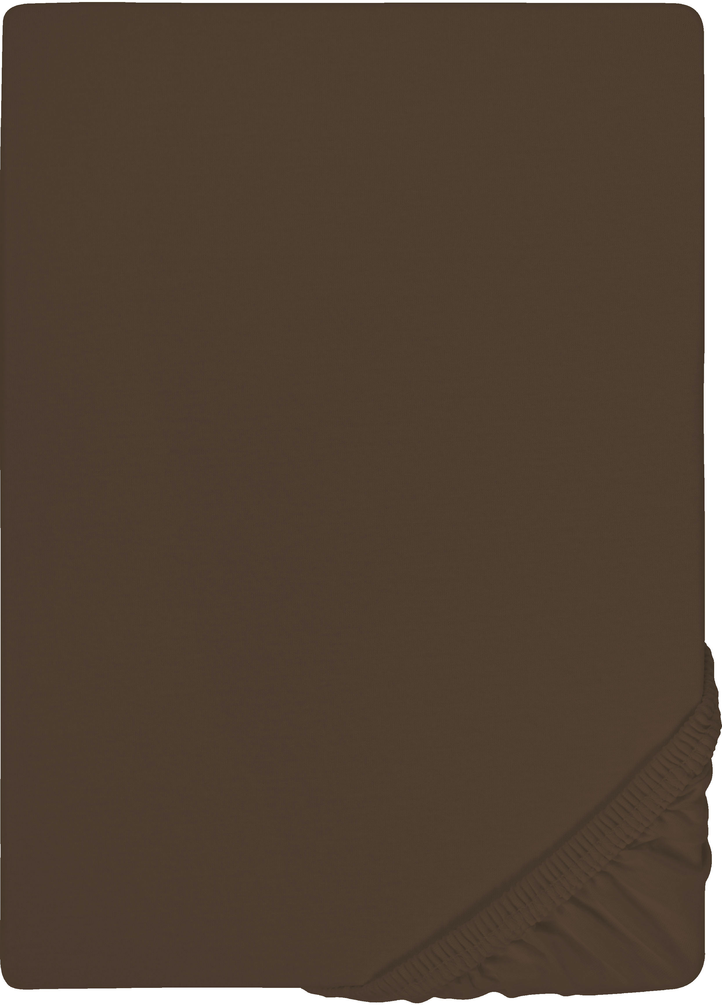 Biberna Spannbettlaken "0077866 Deluxe Jersey-Elastic Spannbetttuch 97% Baumwolle" Jersey mit Elasthan, Rundumgummi, bügelfrei, ab Größe 90 x 190 cm i