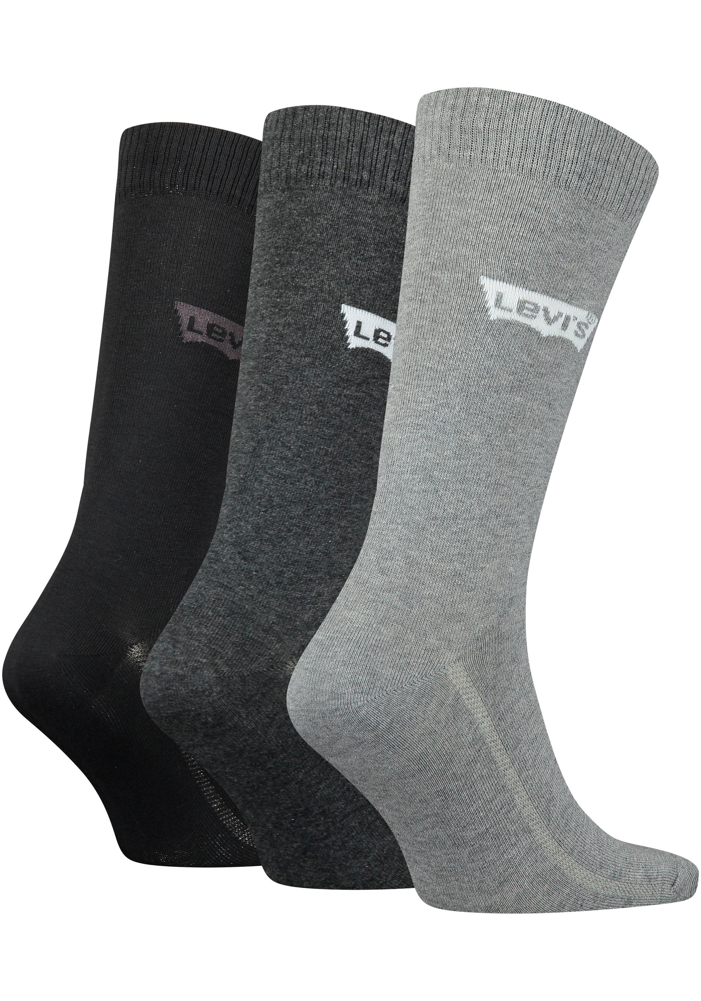 Levi's® Socken »LEVIS REGULAR CUT BW LOGO RECYCL CO 3P«, (Packung, 3 Paar, 2er Pack), mit breitem Logobund