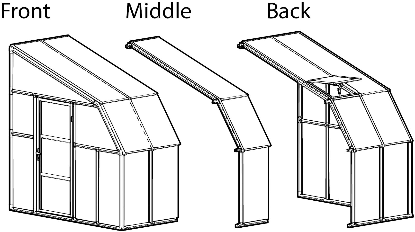 Palram - Canopia Gewächshaus »Sun Room« lebenslang widerstandsfähige Wandpaneele