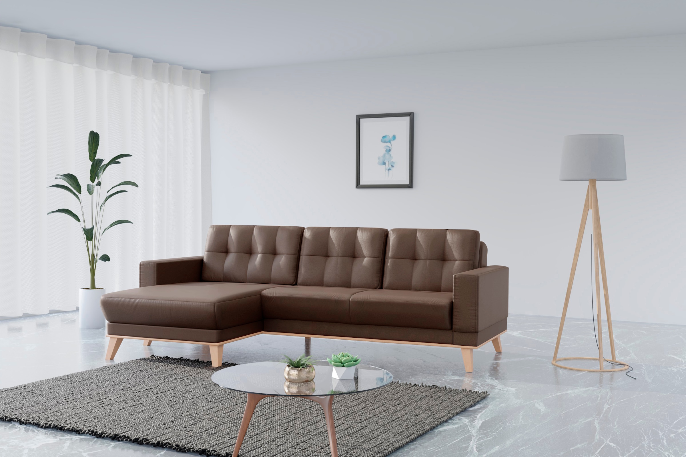 sit&more Ecksofa "Lavida L-Form", wahlweise mit Kippfunktion und Bettkasten günstig online kaufen