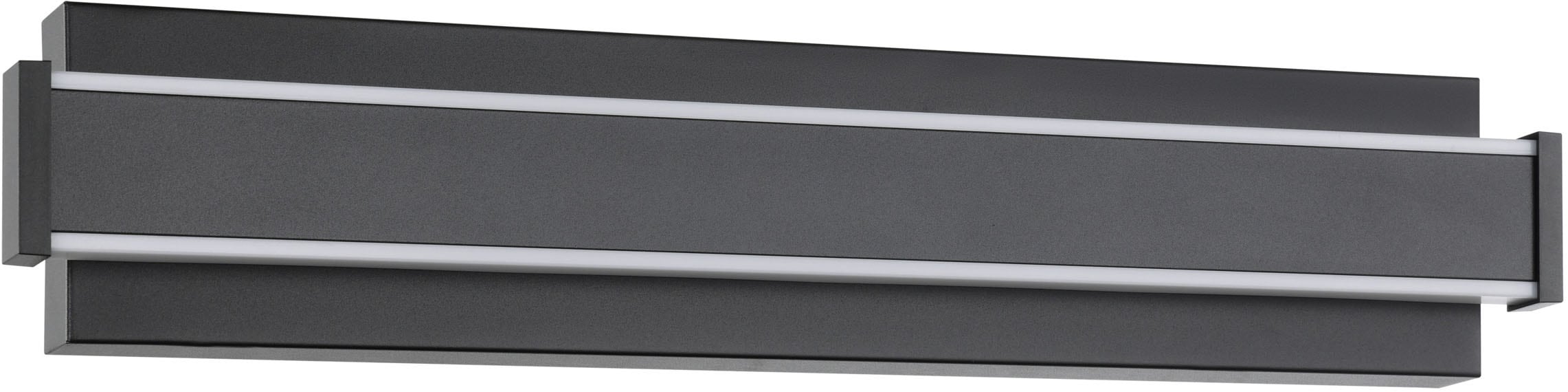 EGLO Wandleuchte »NEVIANO Wandlampe - Stahl, Kunststoff - LED - 2X7W - IP55« LED-Modul 1 Stk. Warmweiß Außenbeleuchtung, Außenwandleuchte, Terrasse, L58 x H6,5 x AL5 cm