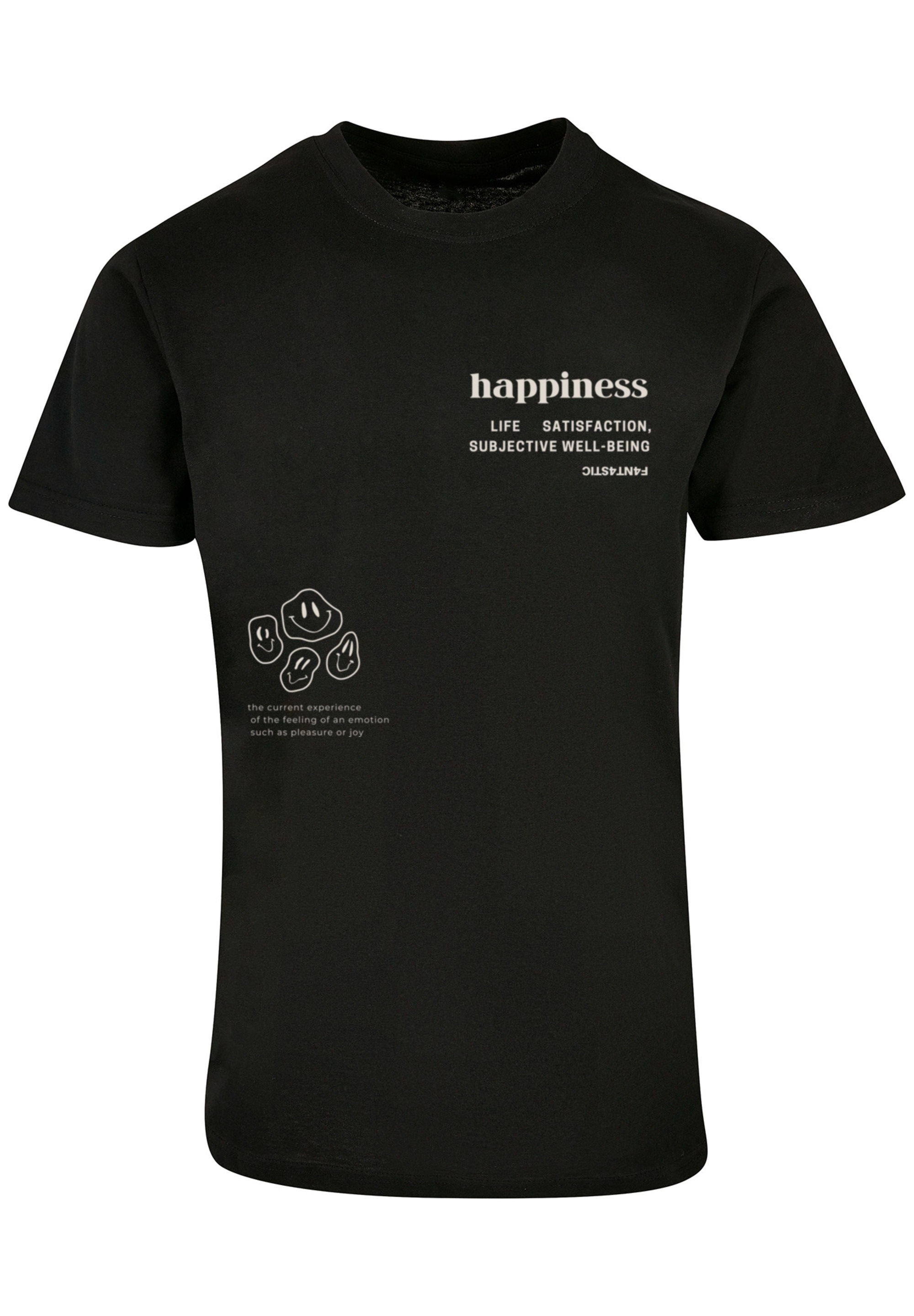 F4NT4STIC T-Shirt »happiness TEE UNISEX«, Print