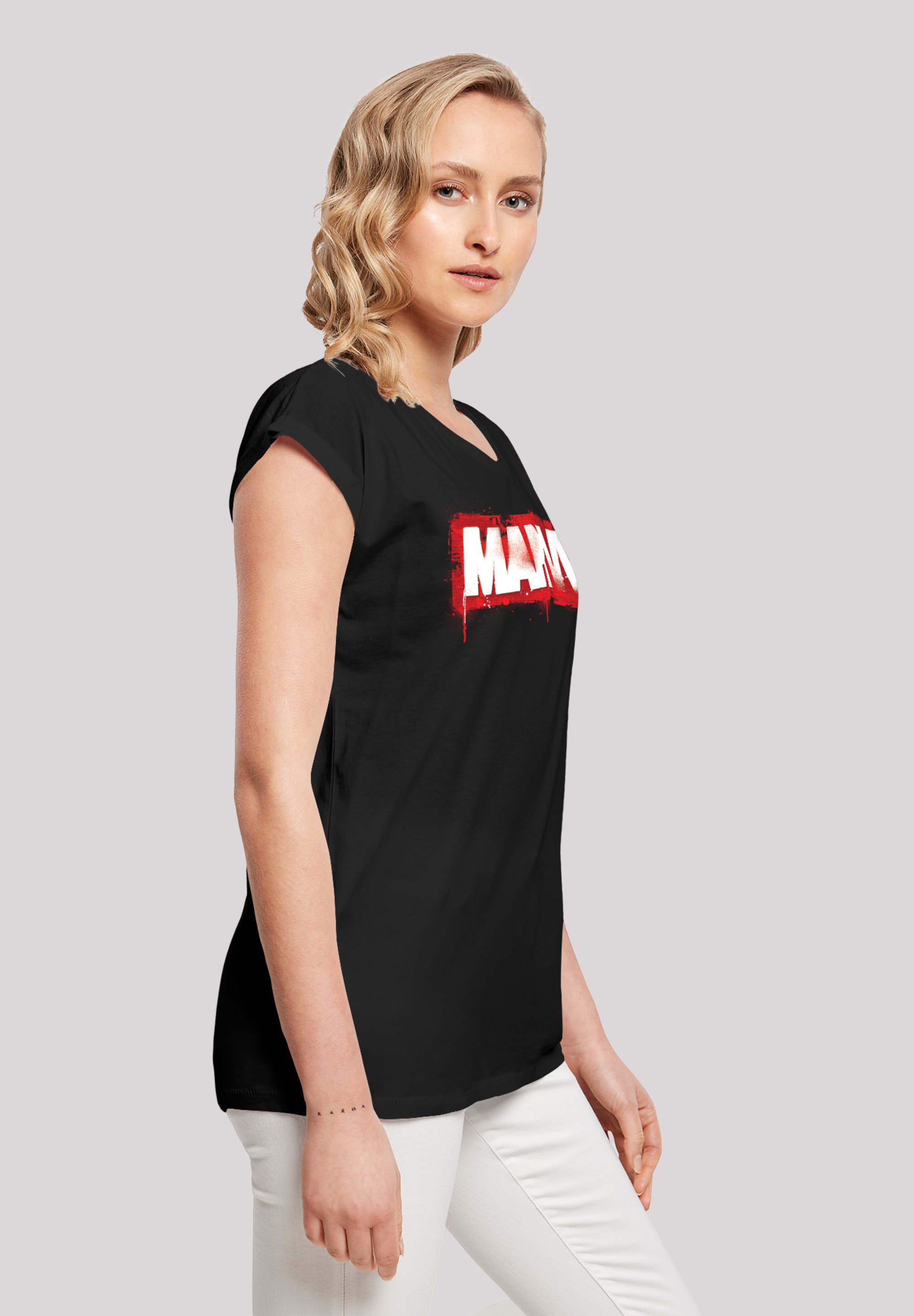tlg.) | Marvel with (1 BAUR Shoulder Kurzarmshirt Spray Ladies »Damen bestellen Logo F4NT4STIC Extended Tee«,