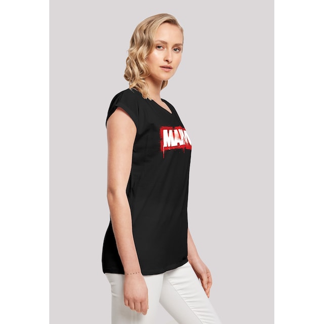 F4NT4STIC Kurzarmshirt »Damen Marvel Spray Logo with Ladies Extended  Shoulder Tee«, (1 tlg.) bestellen | BAUR