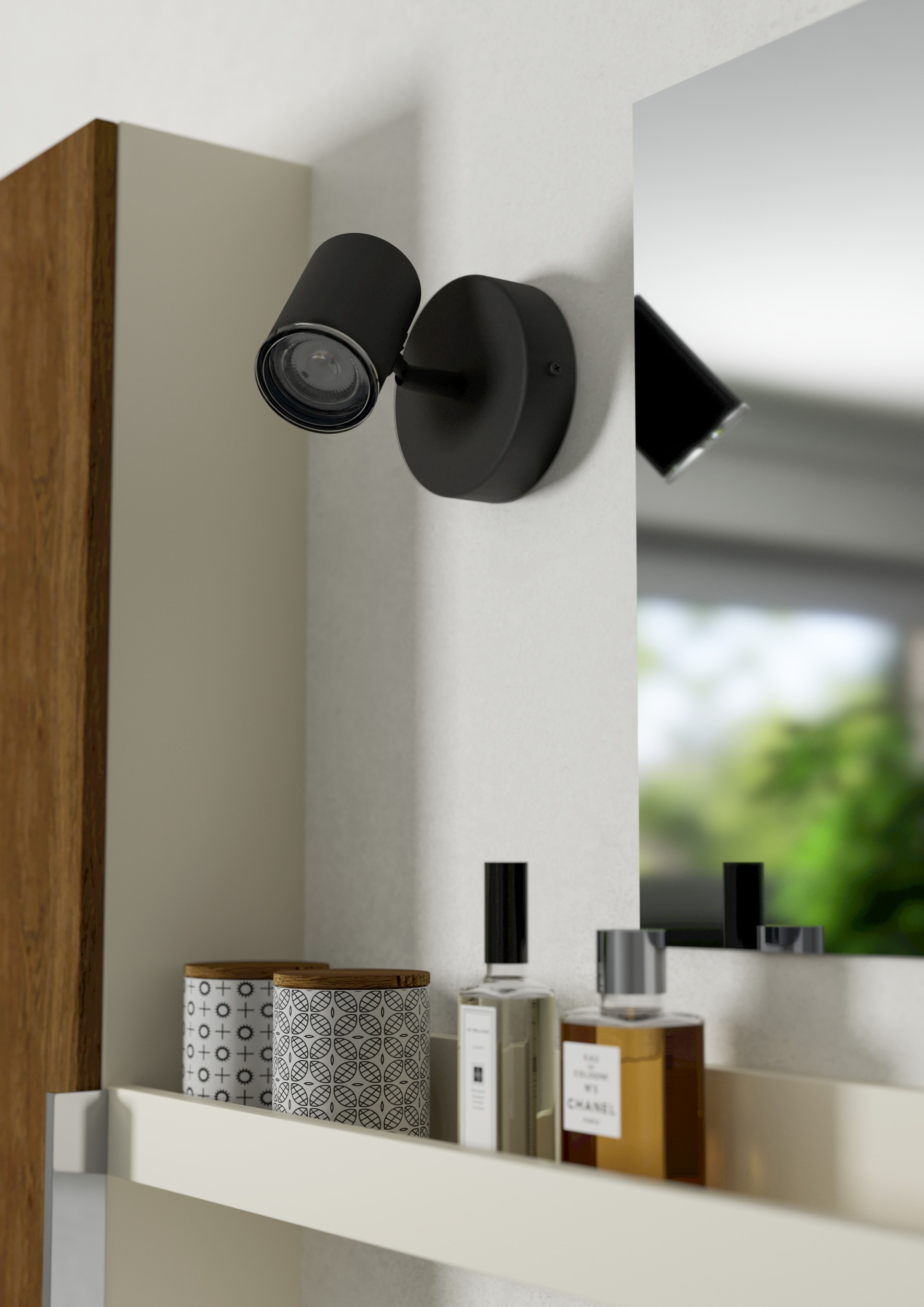 EGLO Deckenleuchte »CONSUMA 1 Spotlampe - Stahl - GU10 - 1X5W - IP44« GU10 1 Stk. Wandleuchte, Wandspot, schwenkbar, Strahler, L11 x H11,5 x AL13 cm