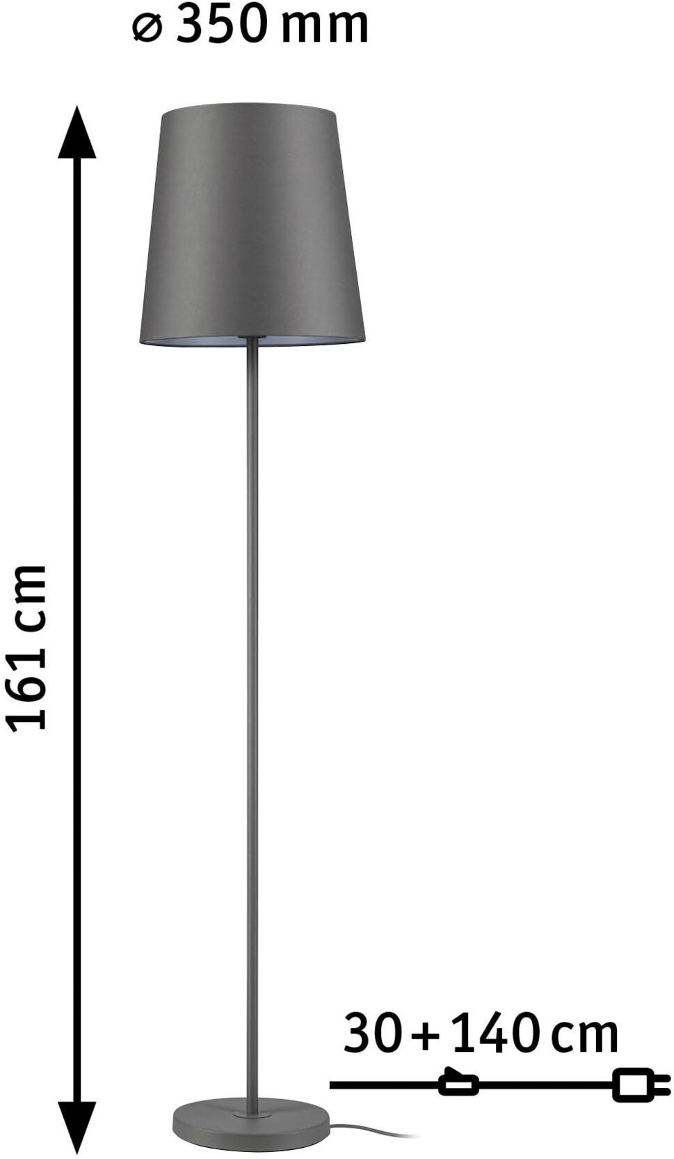 Paulmann Stehlampe »Stellan II max.1x20W E27 230V« E27 1 Stk. Dimmbar