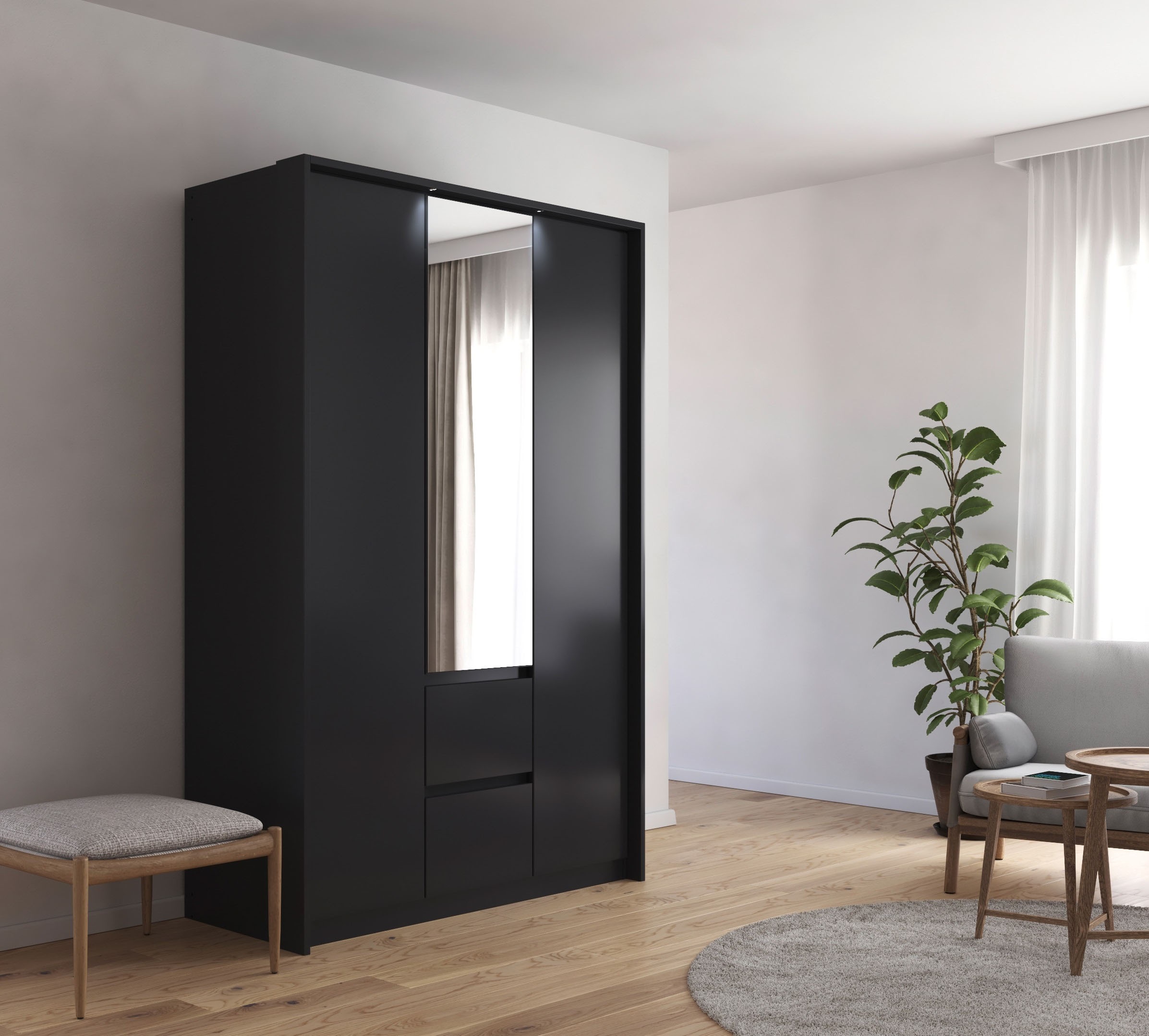 rauch Drehtürenschrank "Mainz mit Spiegel und Passepartout" optional mit Be günstig online kaufen