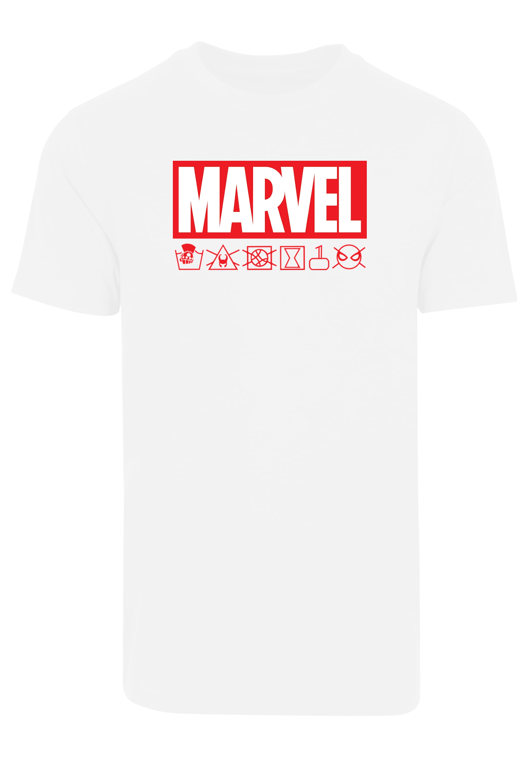 F4NT4STIC T-Shirt "Marvel Logo Waschsymbole", Print günstig online kaufen