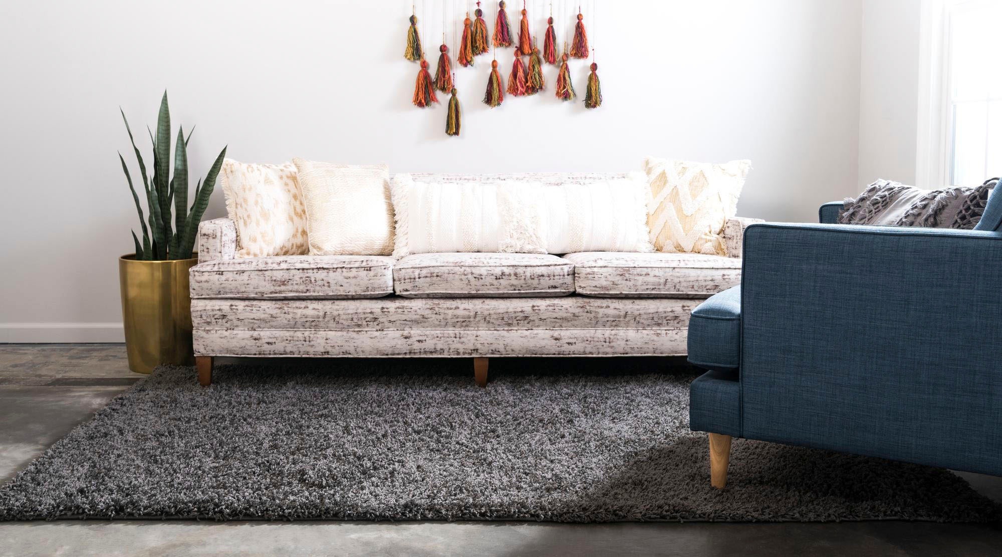 Myflair Möbel & Accessoires Hochflor-Teppich »Shaggy Shag Lagerräumung«, rechteckig, 38 mm Höhe, gewebt, Uni Farben, ideal im Wohnzimmer & Schlafzimmer