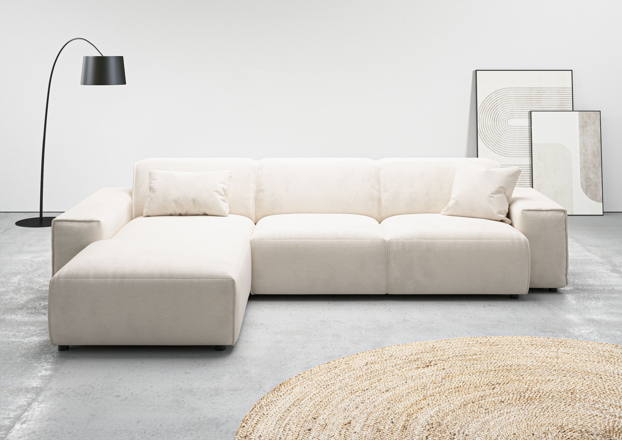 Home affaire Ecksofa "Glimminge auch in Breitcord, Feincord, Bouclé + Easy günstig online kaufen