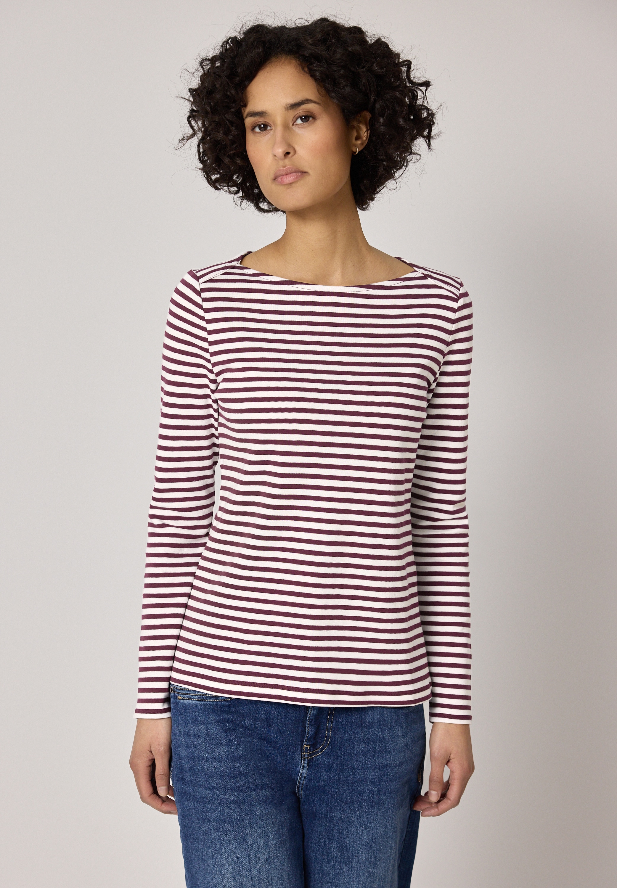 STREET ONE Langarmshirt mit U-Boot-Ausschnitt günstig online kaufen