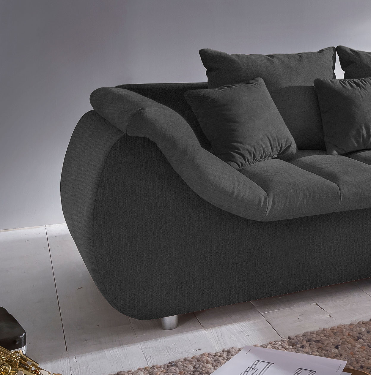 Thumbnail - INOSIGN Ecksofa "Imola elegant und bequem, aktuelle Steppung im Sitz, L-Form", wahlweise mit Bettfunktion