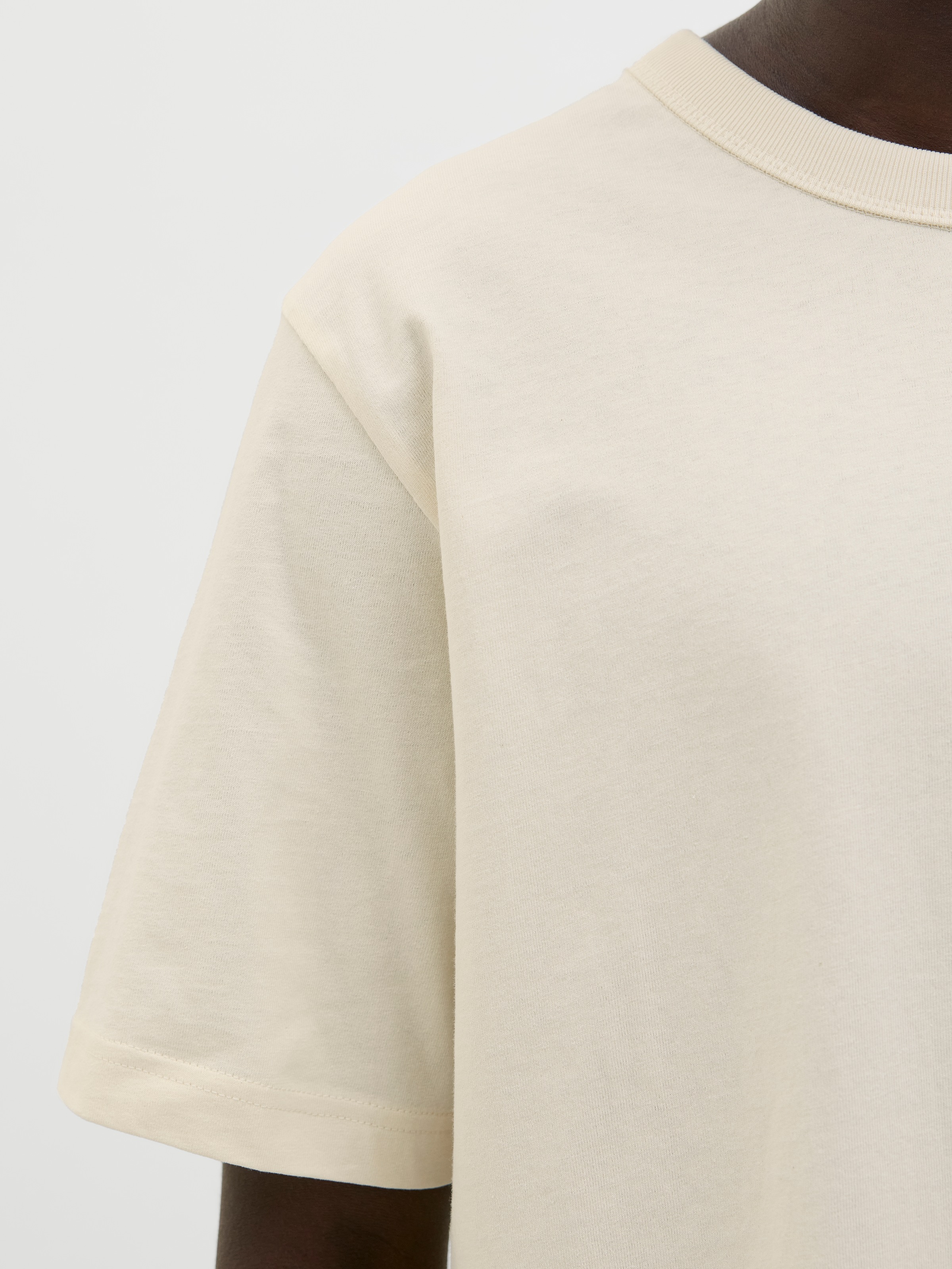 Rundhalsshirt JACK & JONES "JJEDOVER TEE SS CREW NECK", Herren, Gr. S, weiß (antique weiß), Single Jersey, Obermaterial: 100% Baumwolle, unifarben, relaxed fit normal, Rundhals, Shirts Rundhalsshirt 2