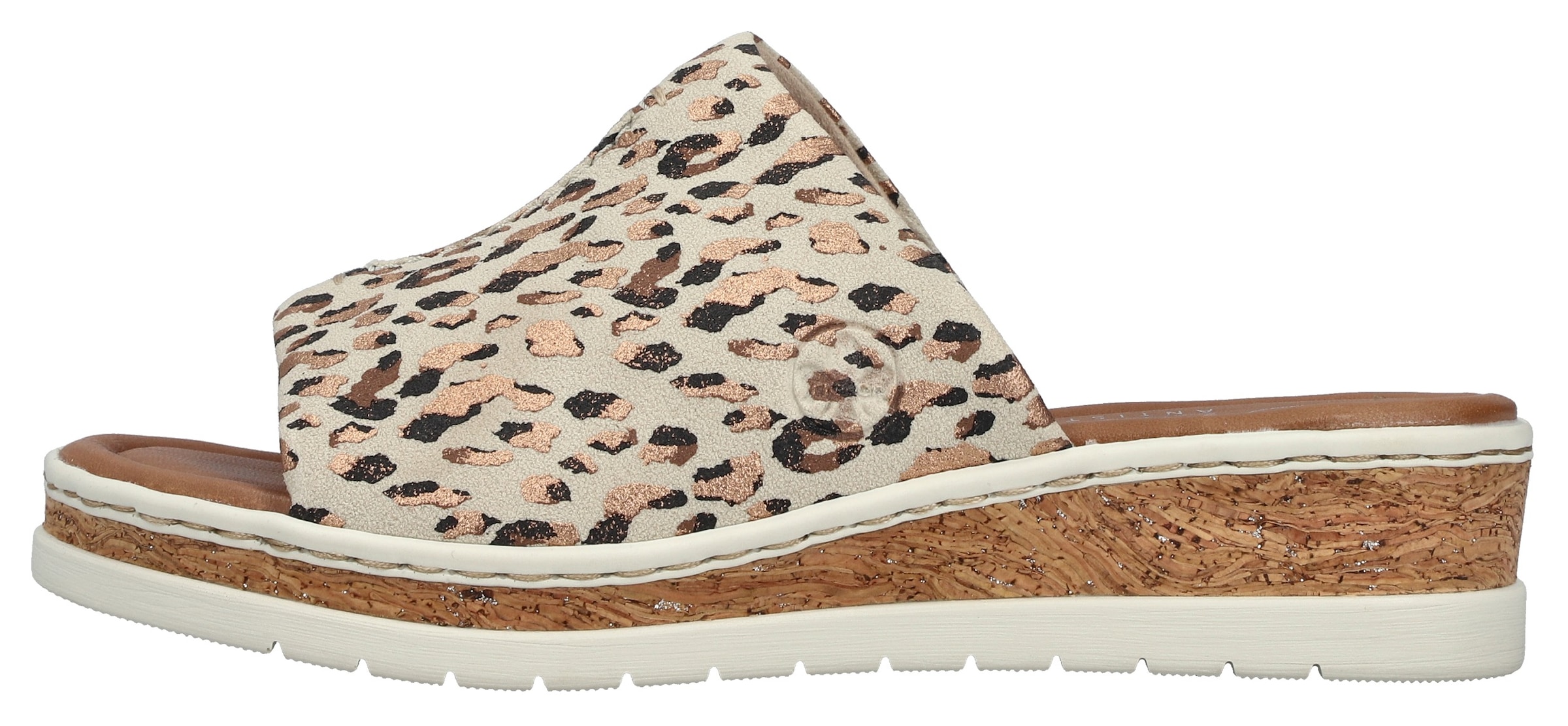 Rieker Pantolette  Sommerschuh, Hausschuh, Keilabsatz, zum Schlupfen