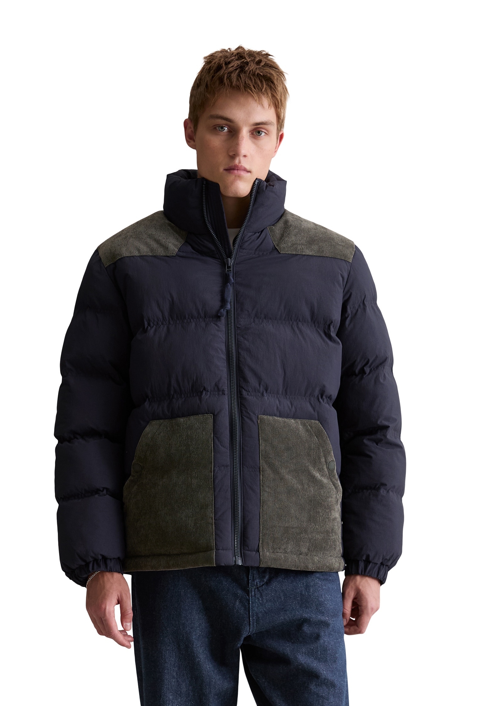 Marc OPolo DENIM Outdoorjacke "mit kontrastfarbenen Cord-Einsätzen", ohne K günstig online kaufen