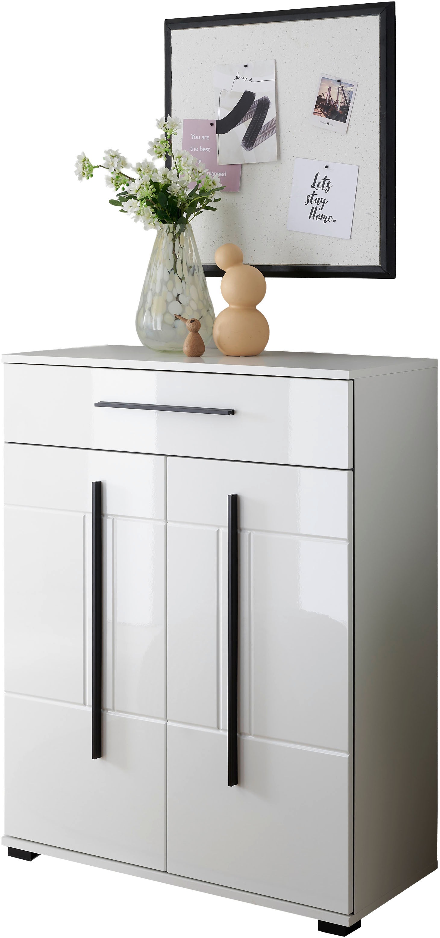 Home affaire Garderobenschrank »Cantara, Schrank in zwei Farben, modernes Sideboard, Kommode« vielseitig einsetzbar, ausreichend Stauraum, 80 cm breit