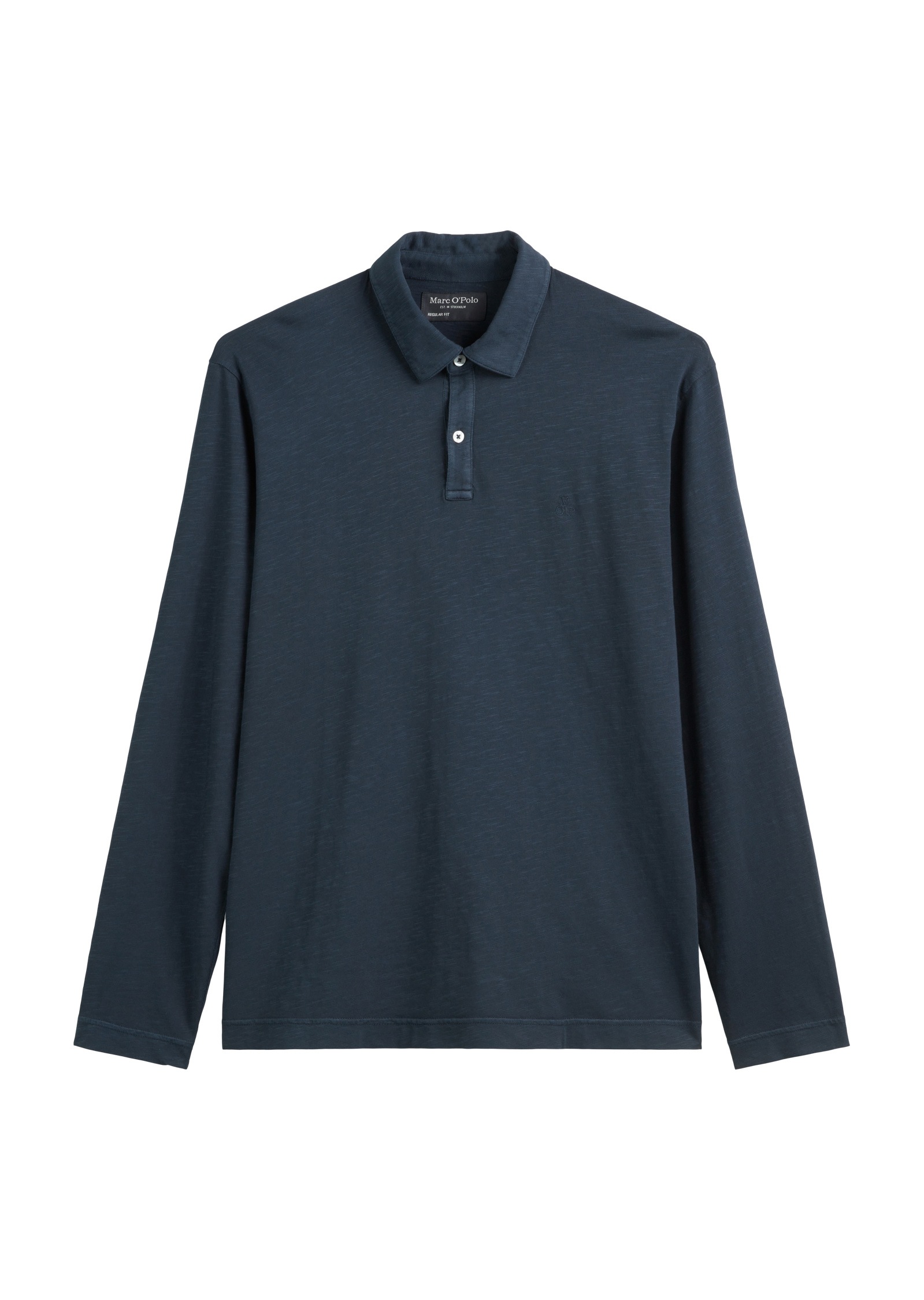 Marc O'Polo Langarm-Poloshirt »in softem Slub-Jersey«