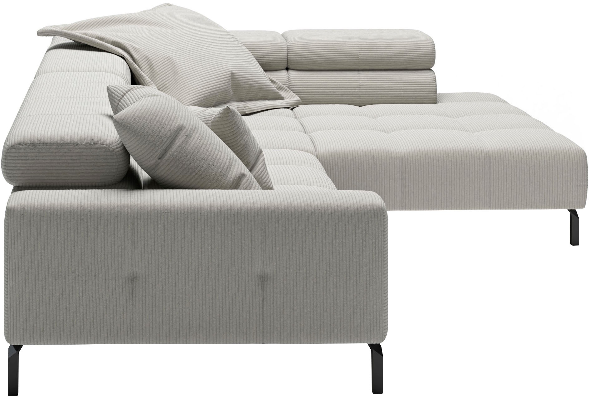 Places of Style Ecksofa »Cleveland, L-Form, incl. Kopfteilverstellung, Breite 311 cm«, wahlweise elektrischer Sitzvorzug