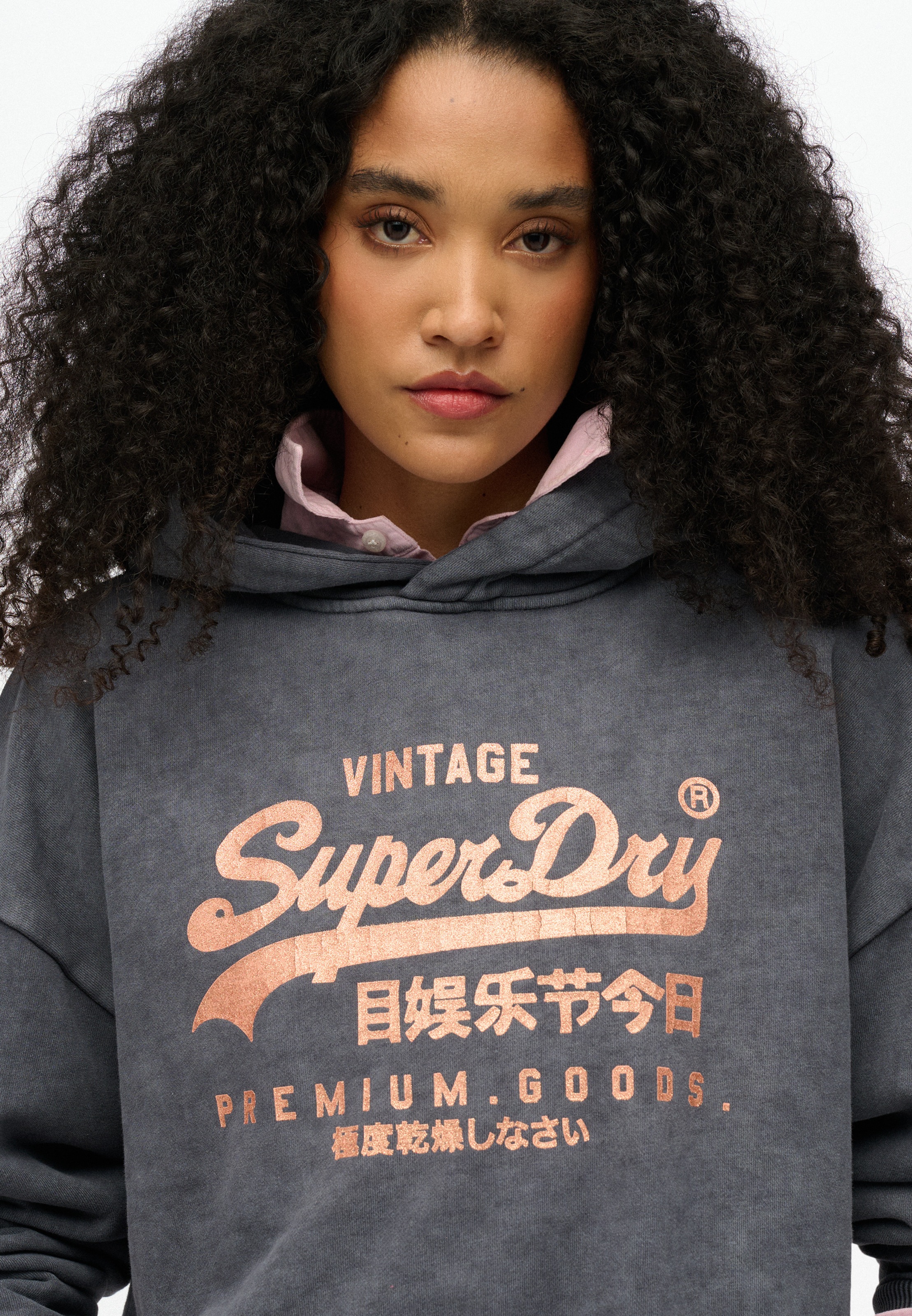 Superdry Kapuzensweatshirt "VL METALLIC RELAXED HOOD" günstig online kaufen