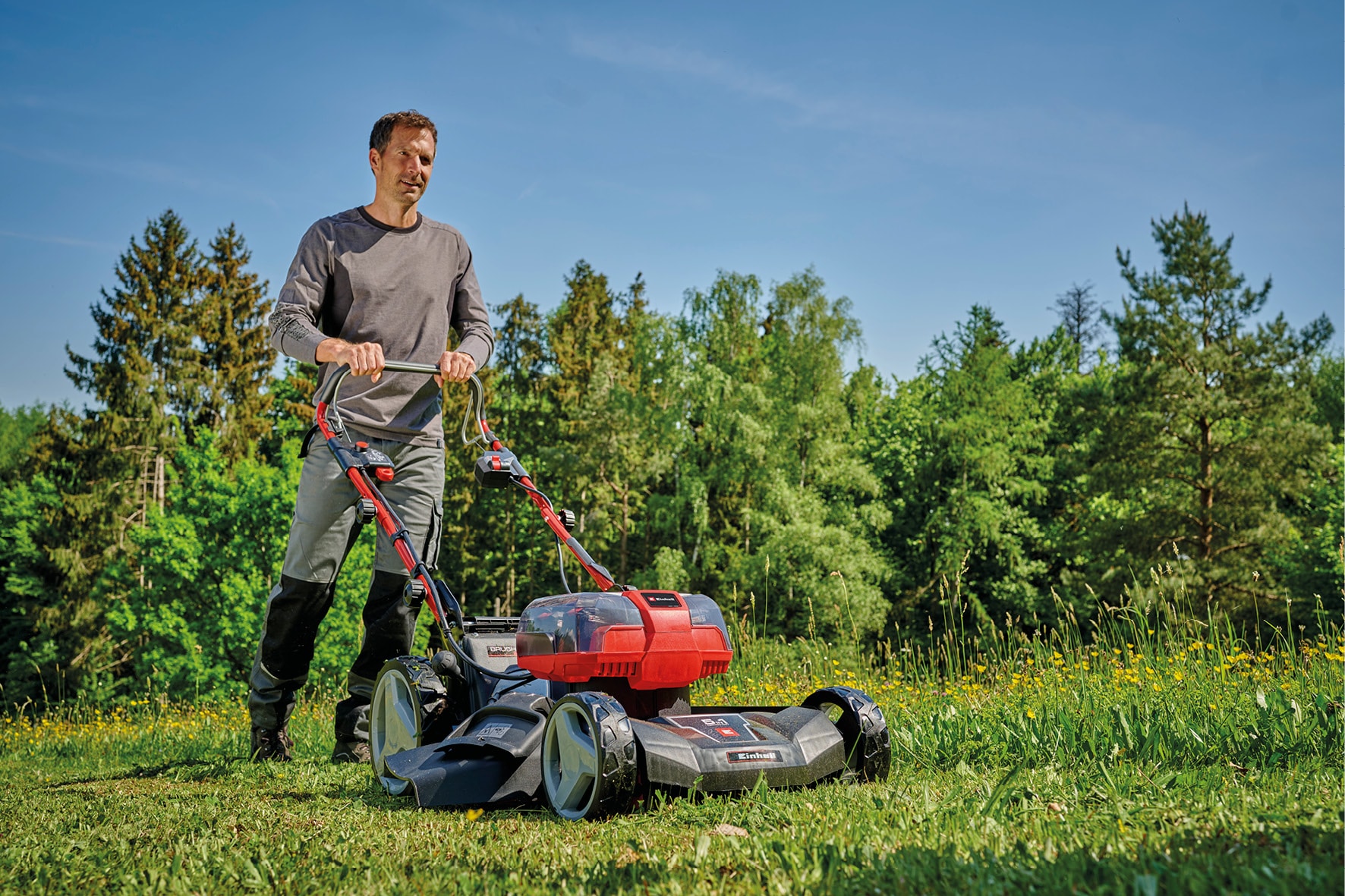Einhell Akkurasenmäher »GP-CM 36/47 S HW Li (4x4,0Ah)« mit Radantrieb, 4 Akkus und Ladegerät