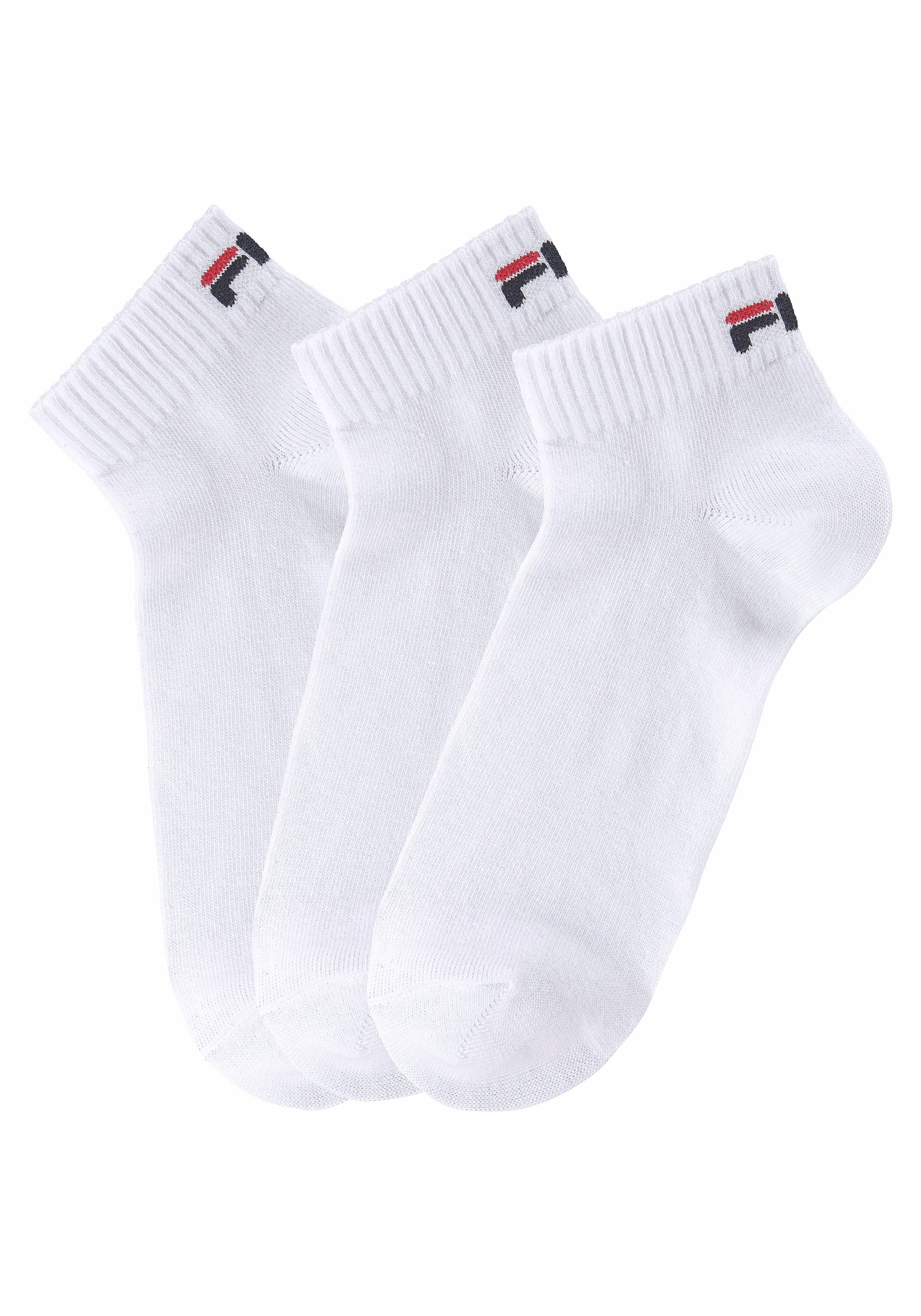 Kurzsocken, BAUR bestellen (3 Fila mit | Logostickerei Paar),